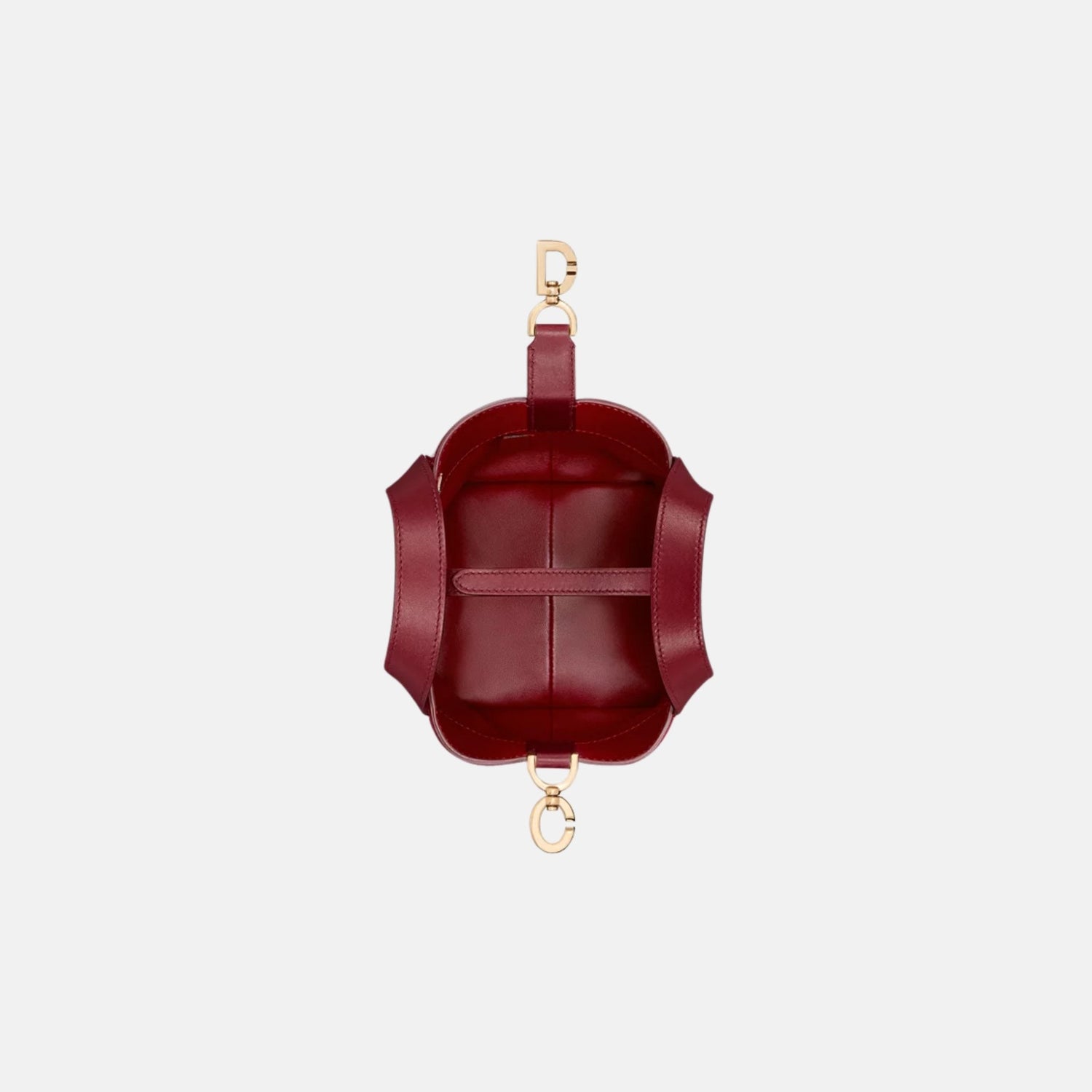 Dior Toujours Vertical Nano Tote Bag, Red, Inside