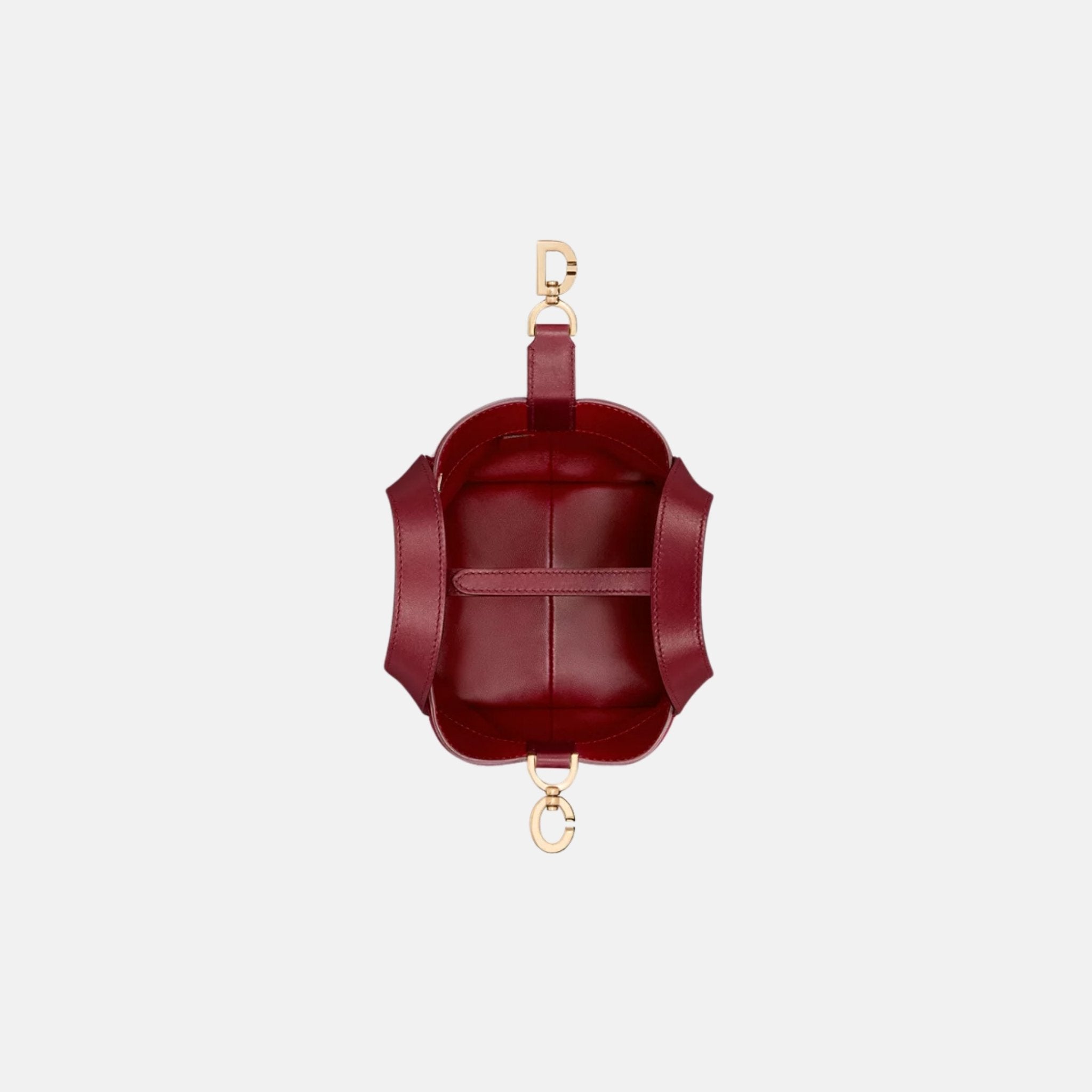 Dior Toujours Vertical Nano Tote Bag, Red, Inside