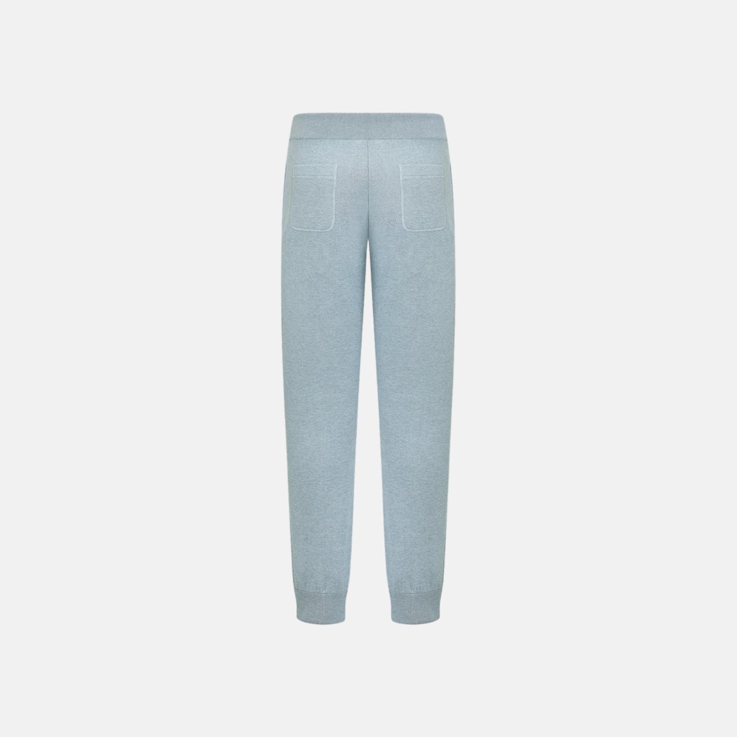 Dior Track Pants In Cotton And Cashmere Knit, Blue, Back