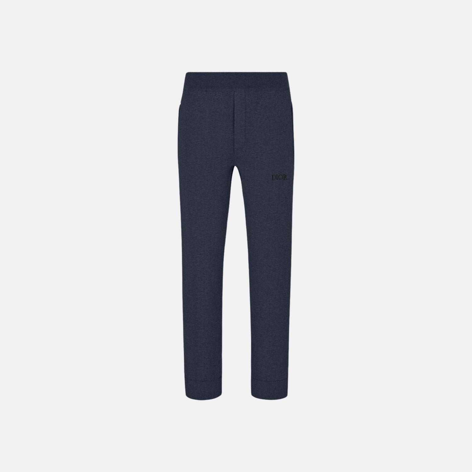 Dior Track Pants In Cotton And Cashmere Knit, Navy Blue, Front