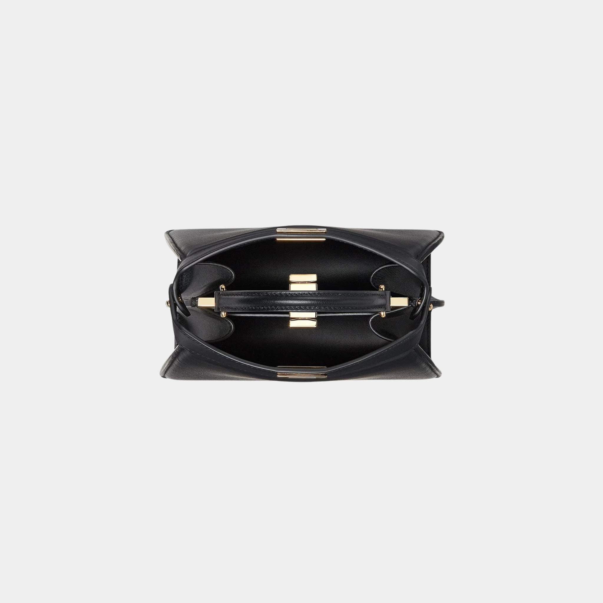 Fendi Peekaboo ISeeU Petite Padded Nappa Leather Bag, Black, Top