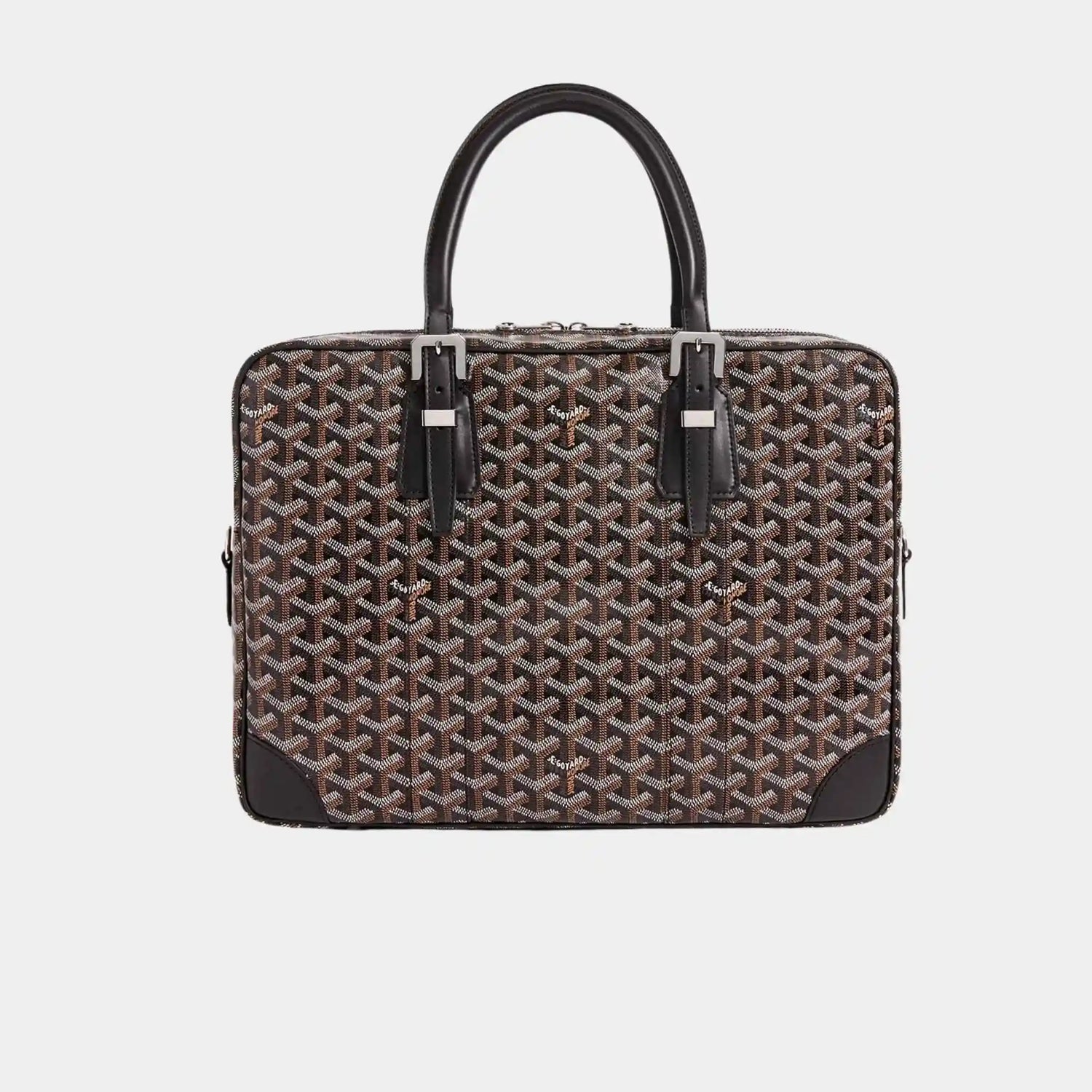 Goyard Ambassade MM Document Case, Black, Back View