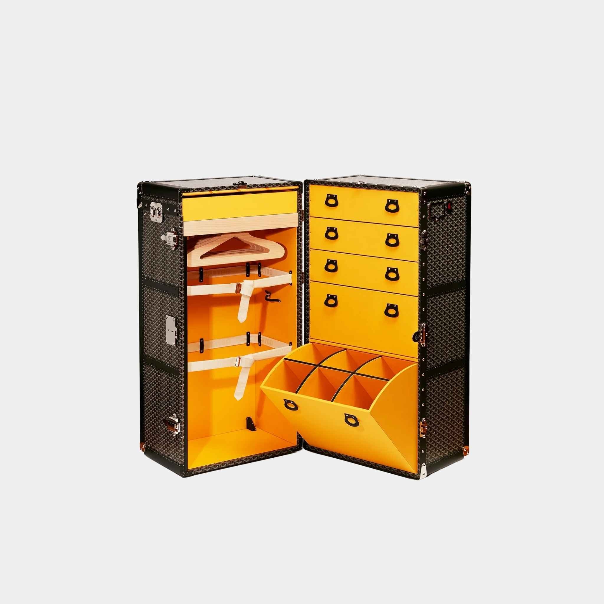 Goyard Armoire Trunk, Black, Storage