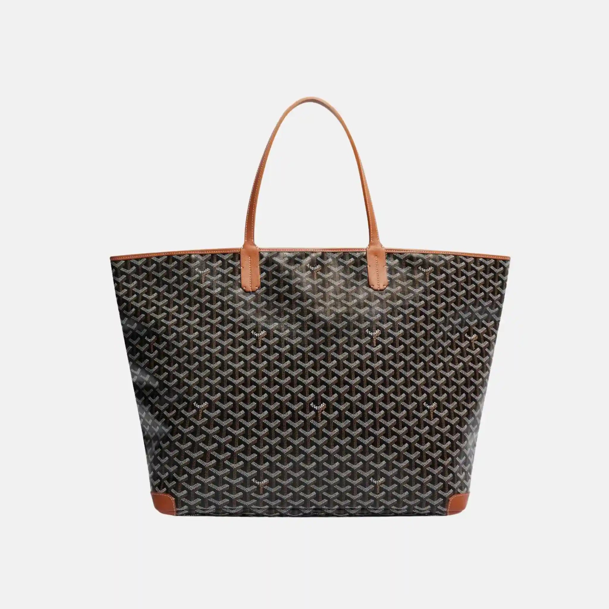 Goyard Artois GM Bag, Black and Tan, Front