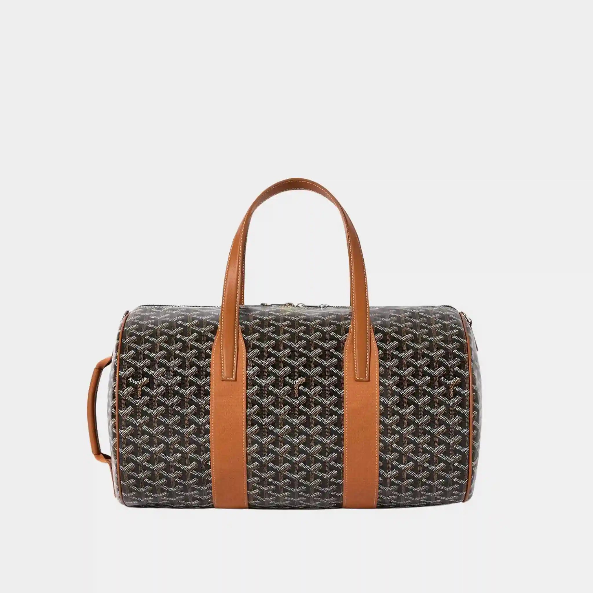 Goyard Barrel 40 Sports Bag, Black & Tan, Front