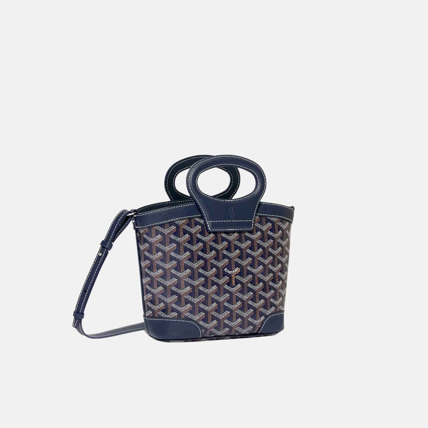 Goyard Beluga Mini Bag, Navy Blue, Front