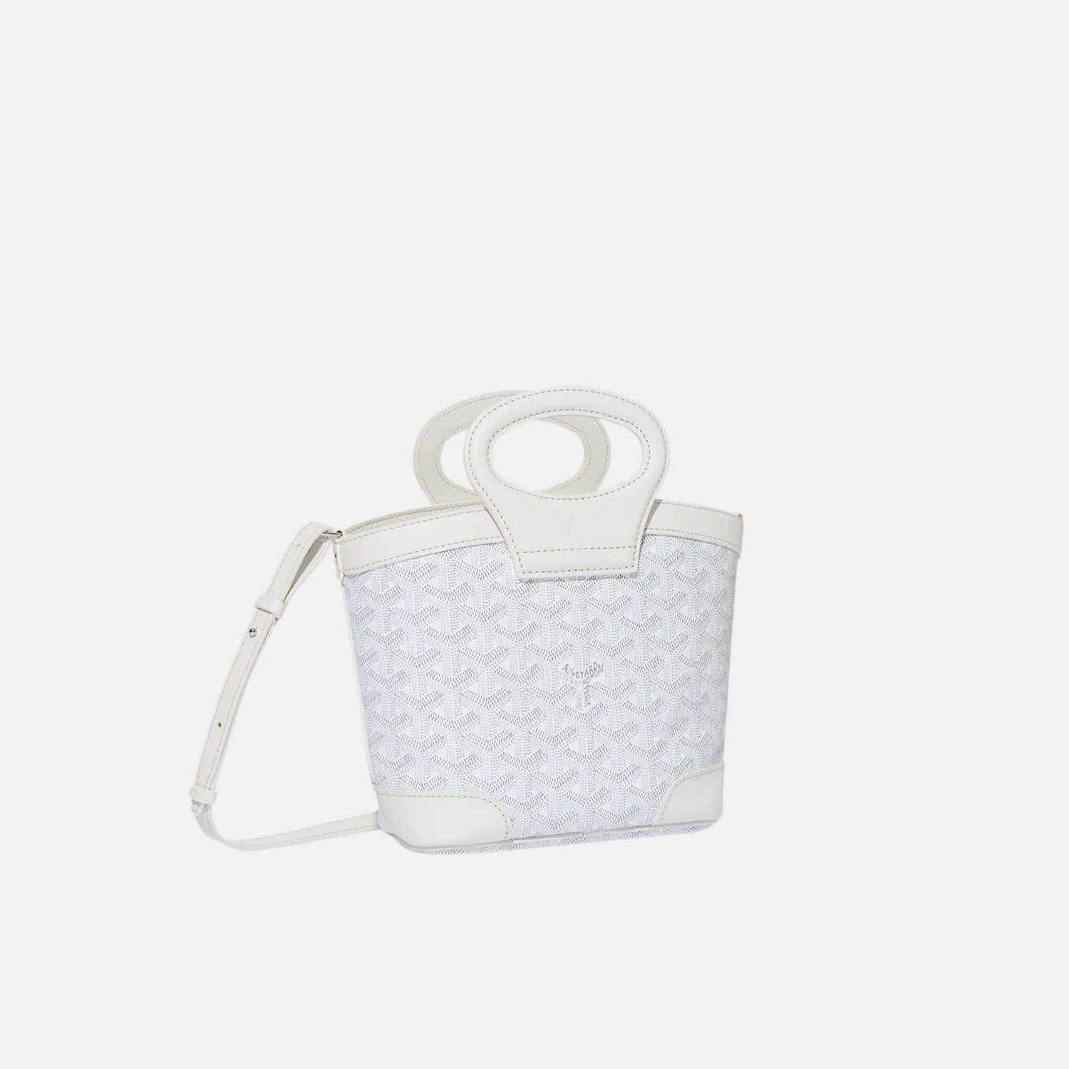 Goyard Beluga Mini Bag, White, Front