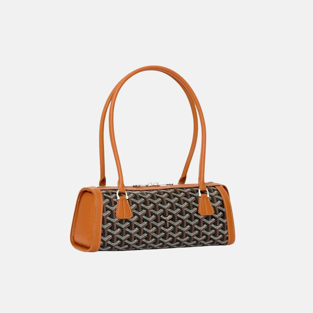 Goyard Bonbonniere Bag, Black and Tan, Front