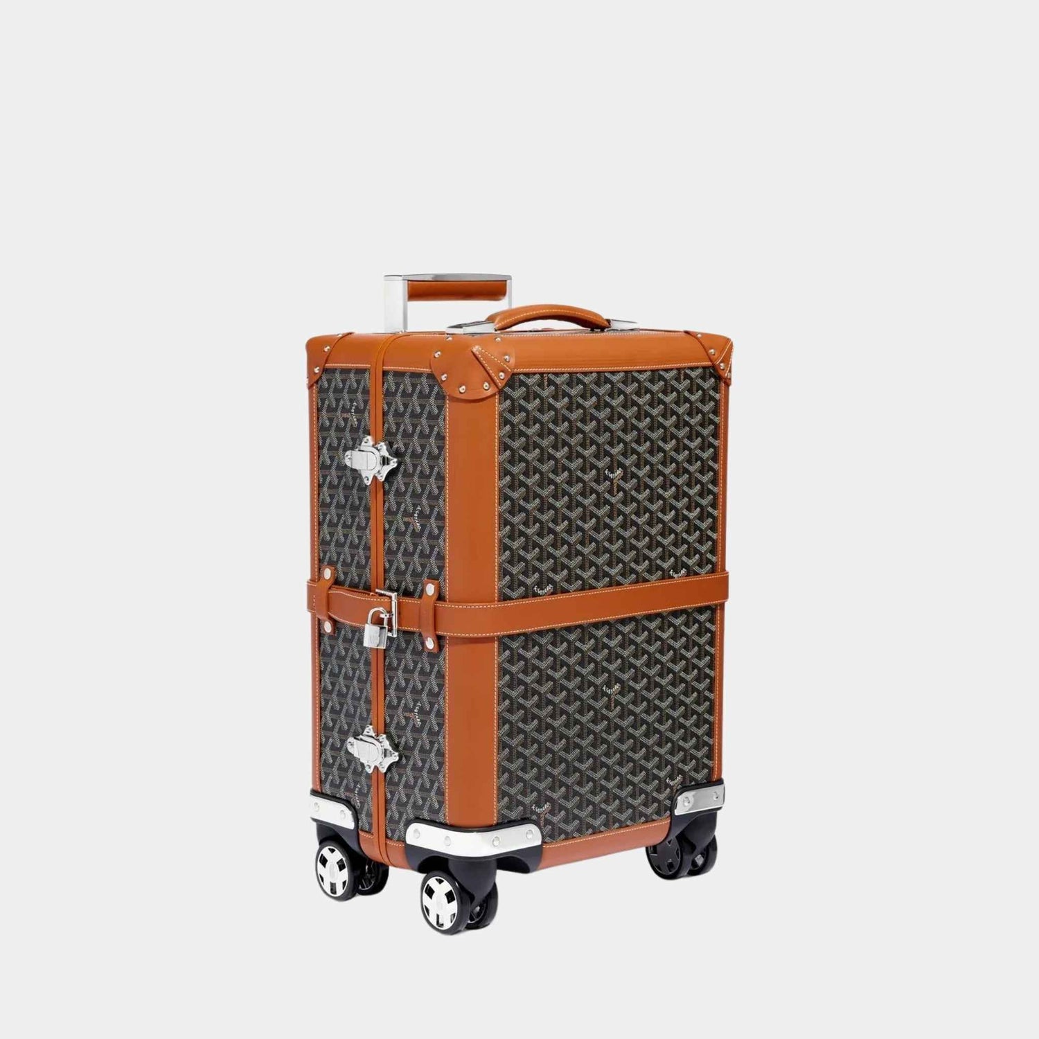 Goyard Bourget PM Trolley Case, Black, Tan