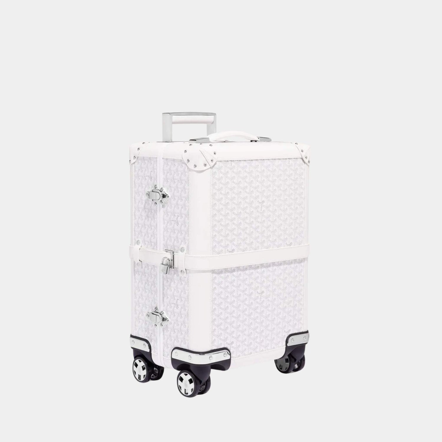 Goyard Bourget PM Trolley Case, White