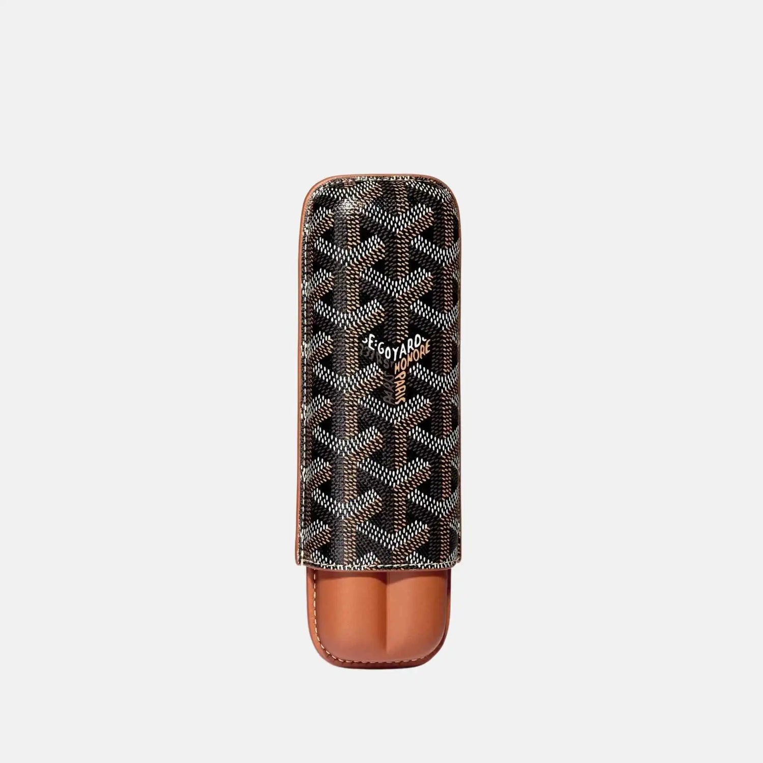 Goyard Churchill 2 Cigar Case, Black and Tan