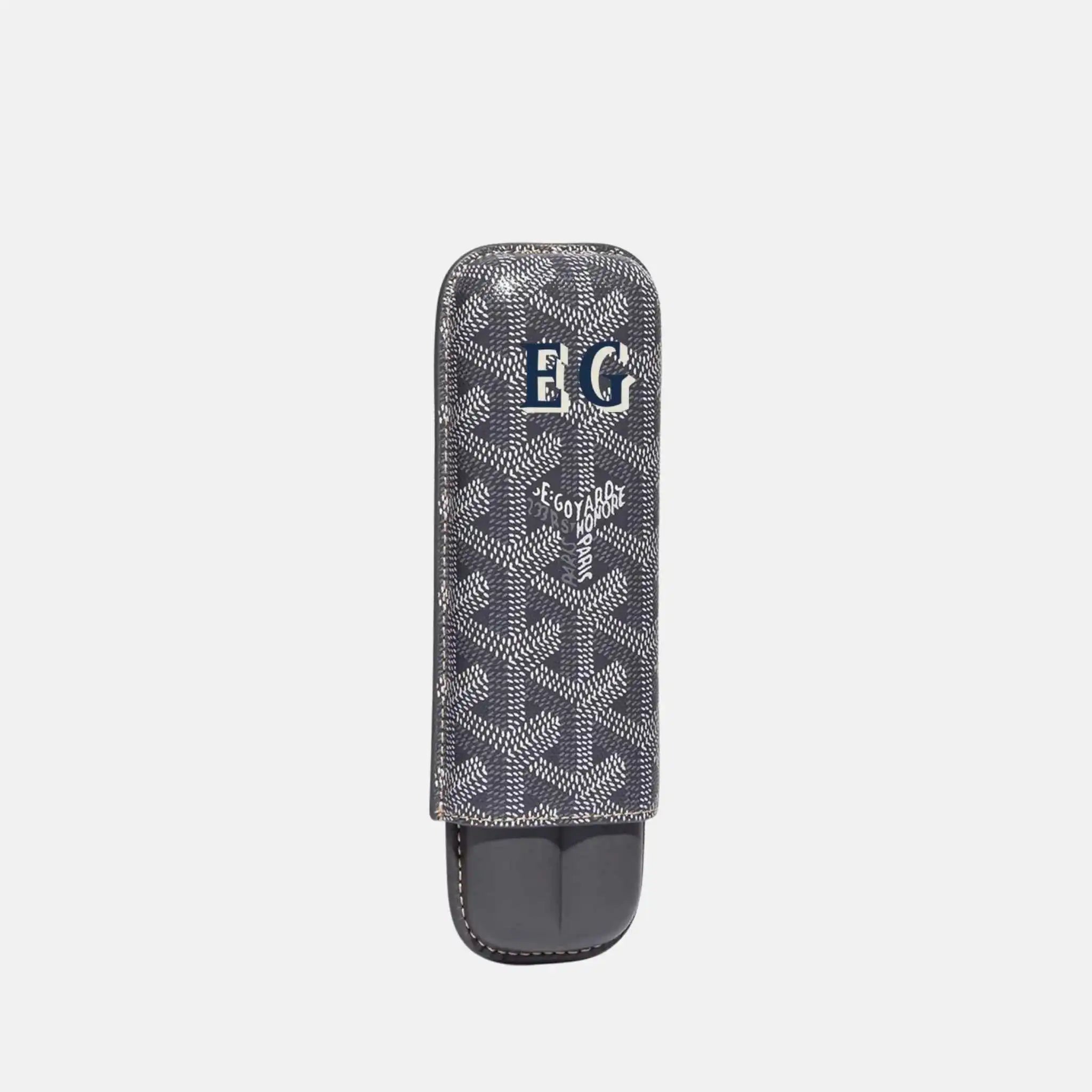 Goyard Churchill 2 Cigar Case Initials, Grey