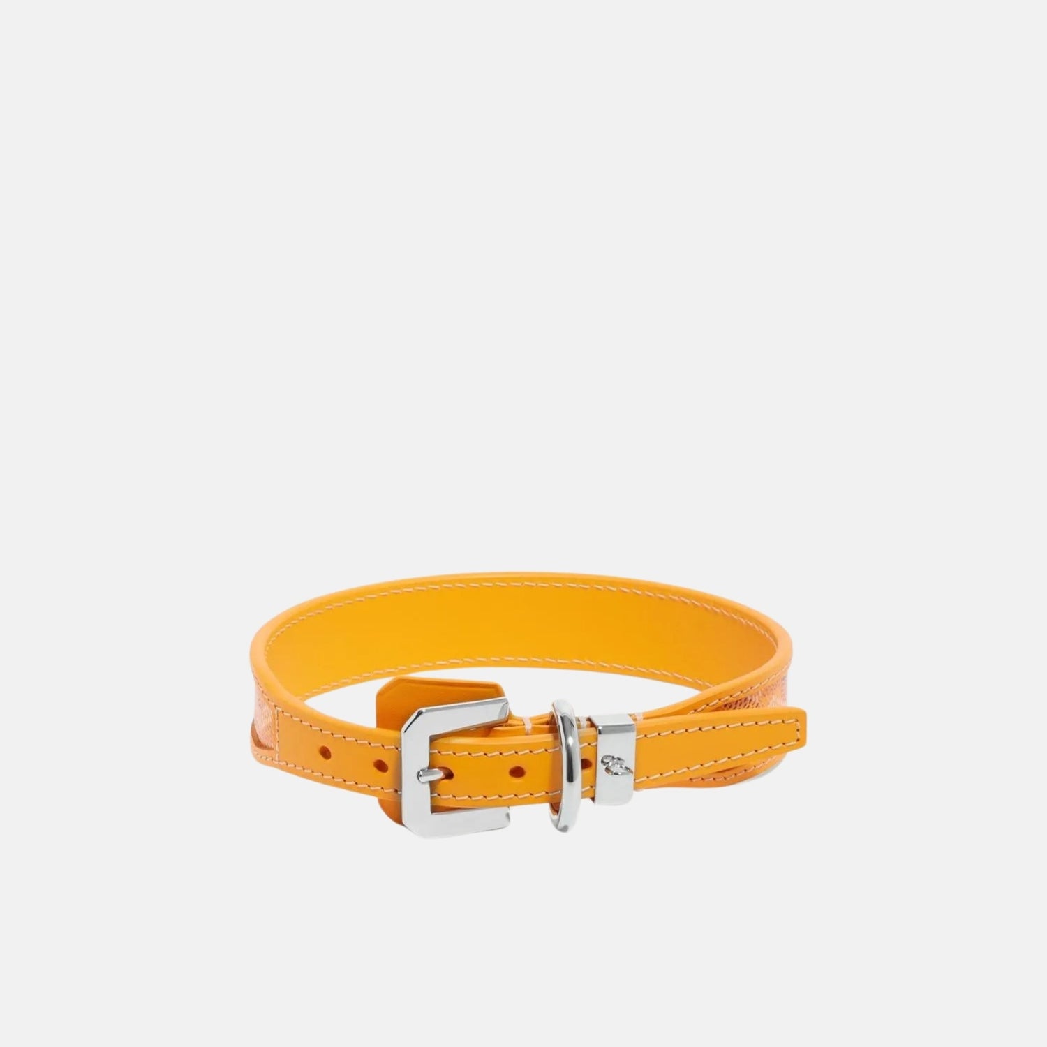 Goyard Edmond Luxury Dog Collar, Yellow, Front