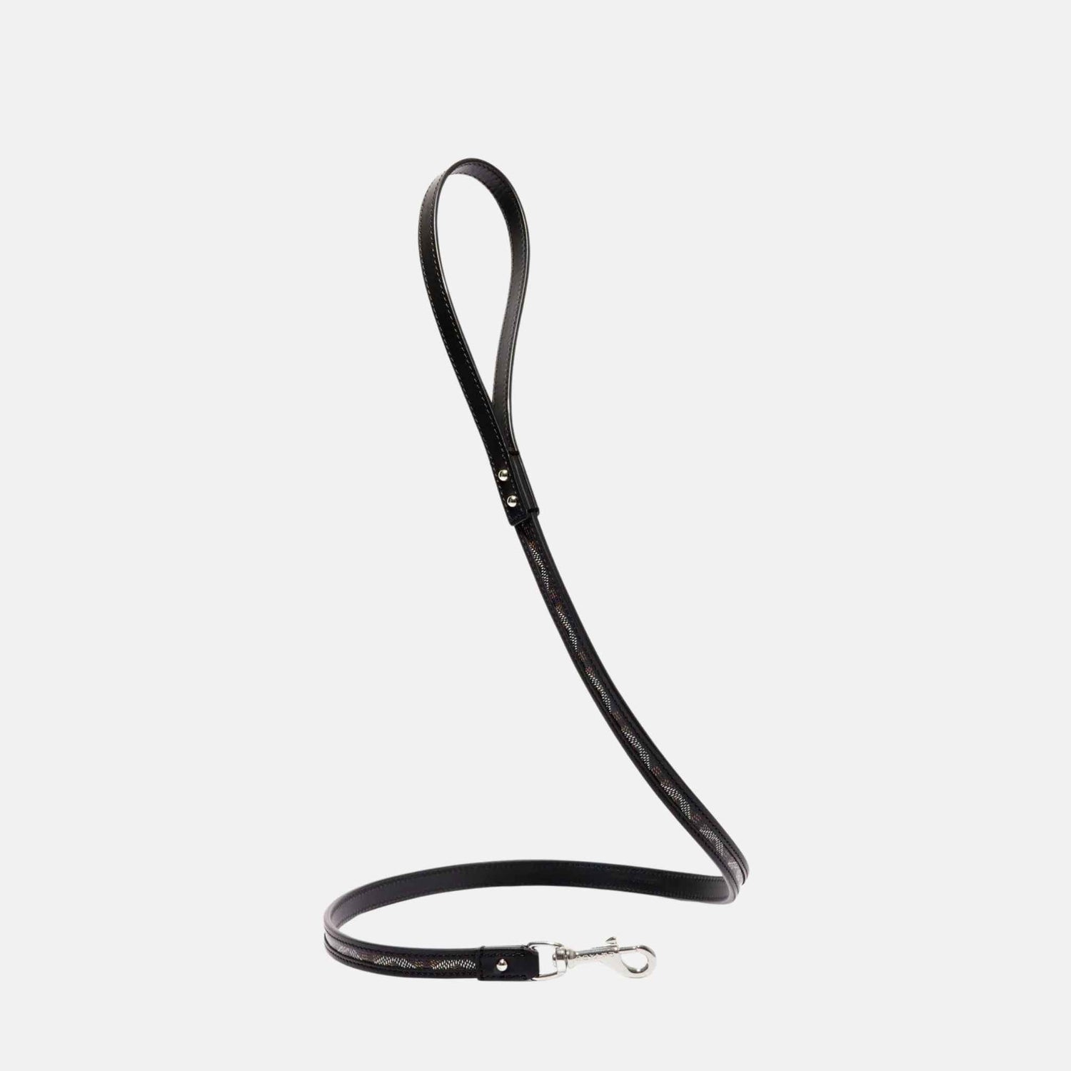 Goyard Edmond Luxury Dog Leash, Black, Front