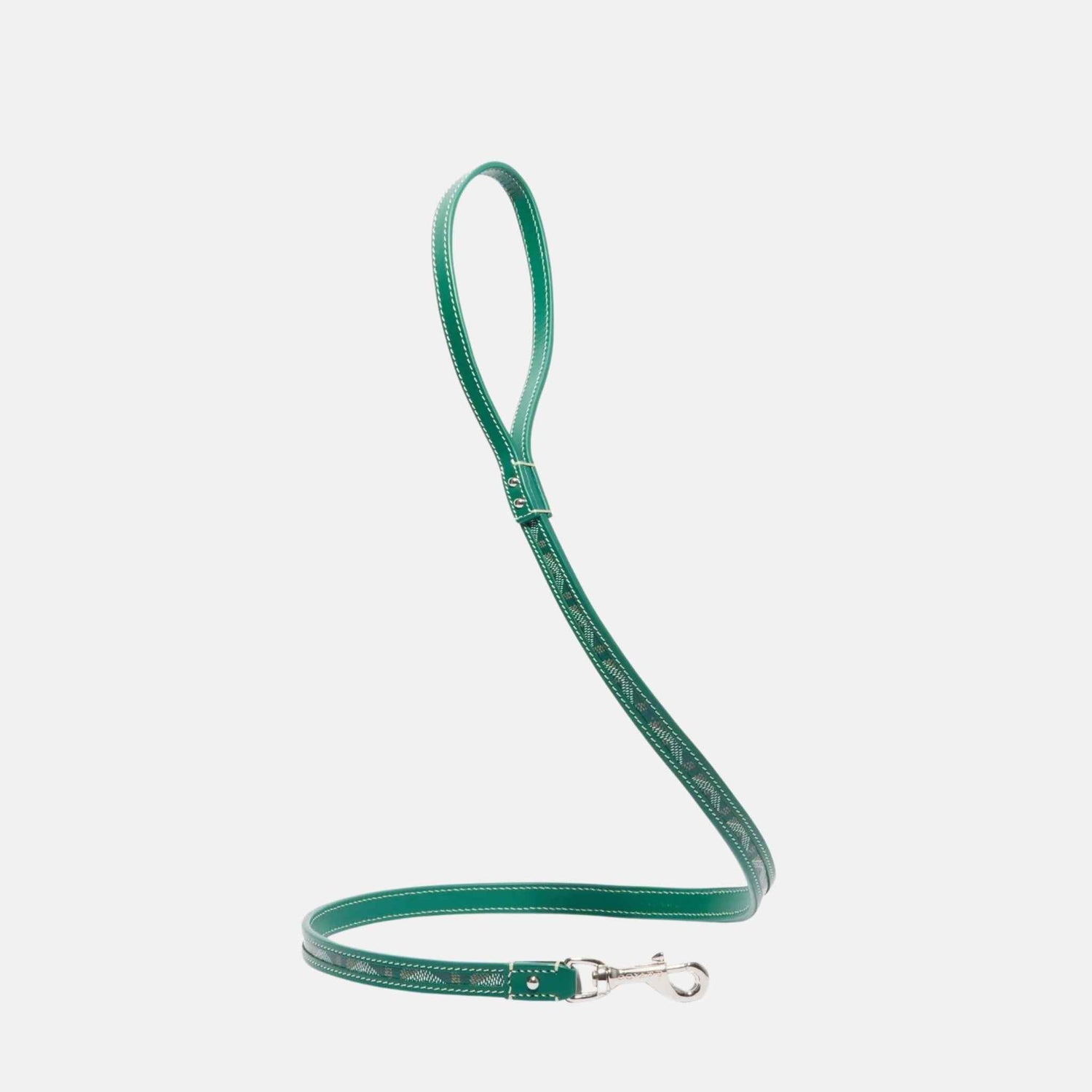 Goyard Edmond Luxury Dog Leash, Green, Front