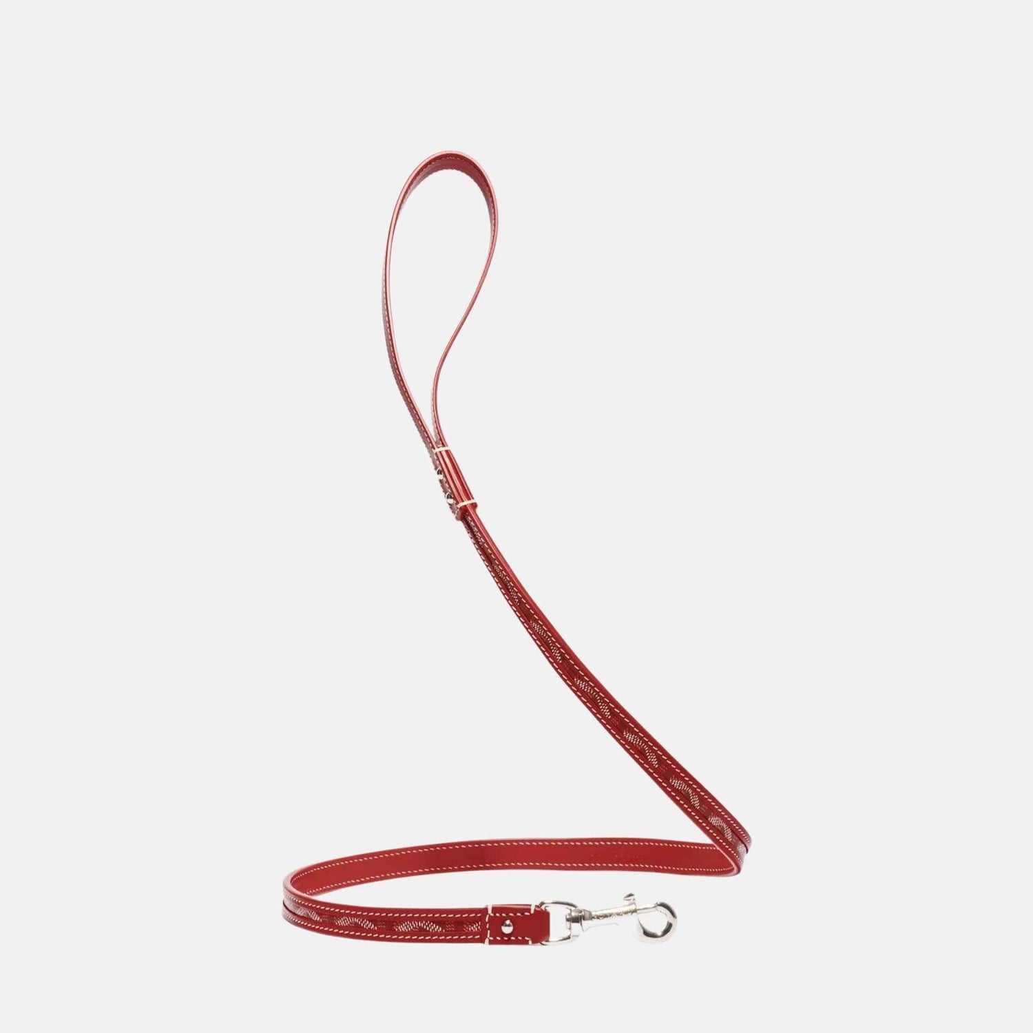 Goyard Edmond Luxury Dog Leash, Red, Front