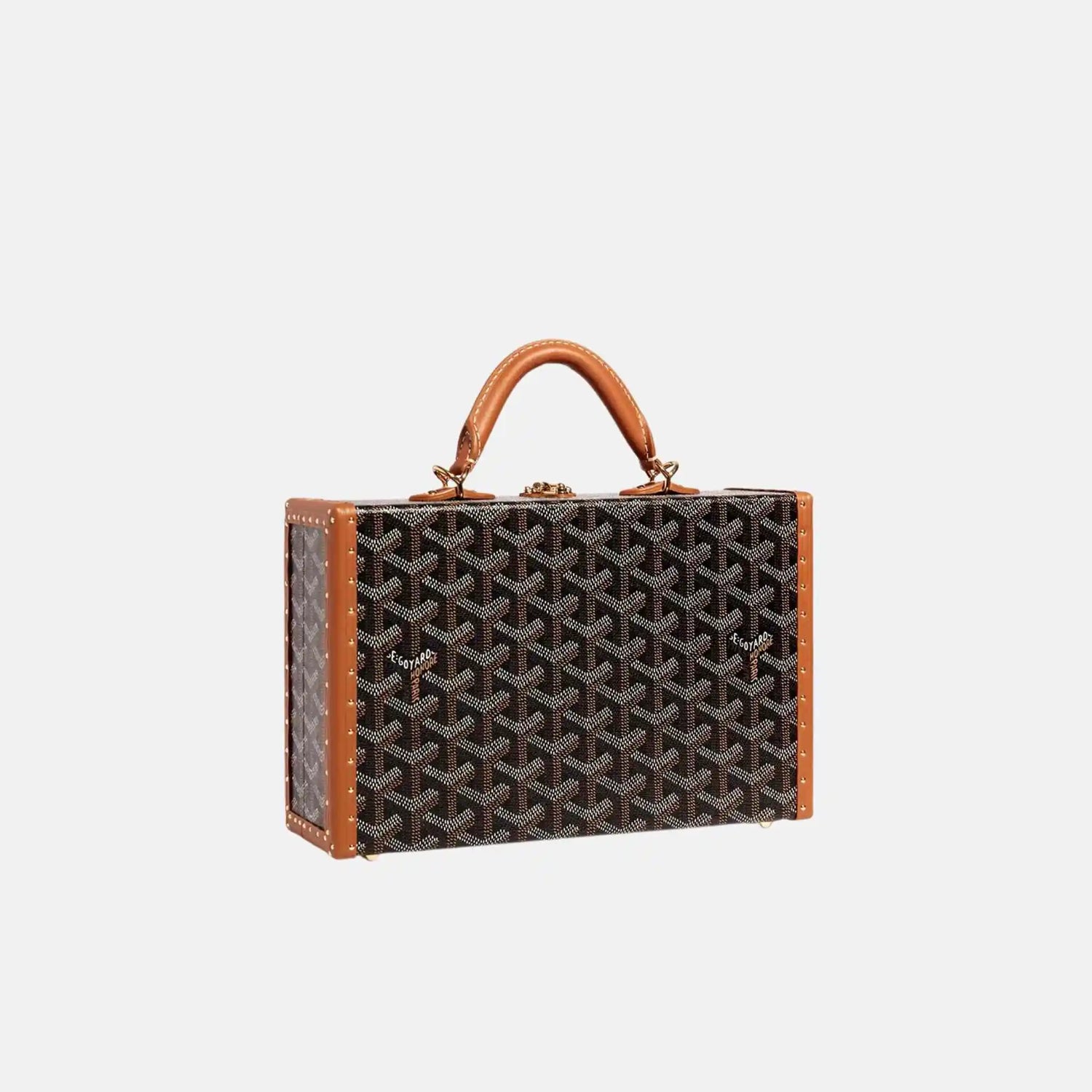 Grand Hotel Trunk Bag, Black & Tan , Front