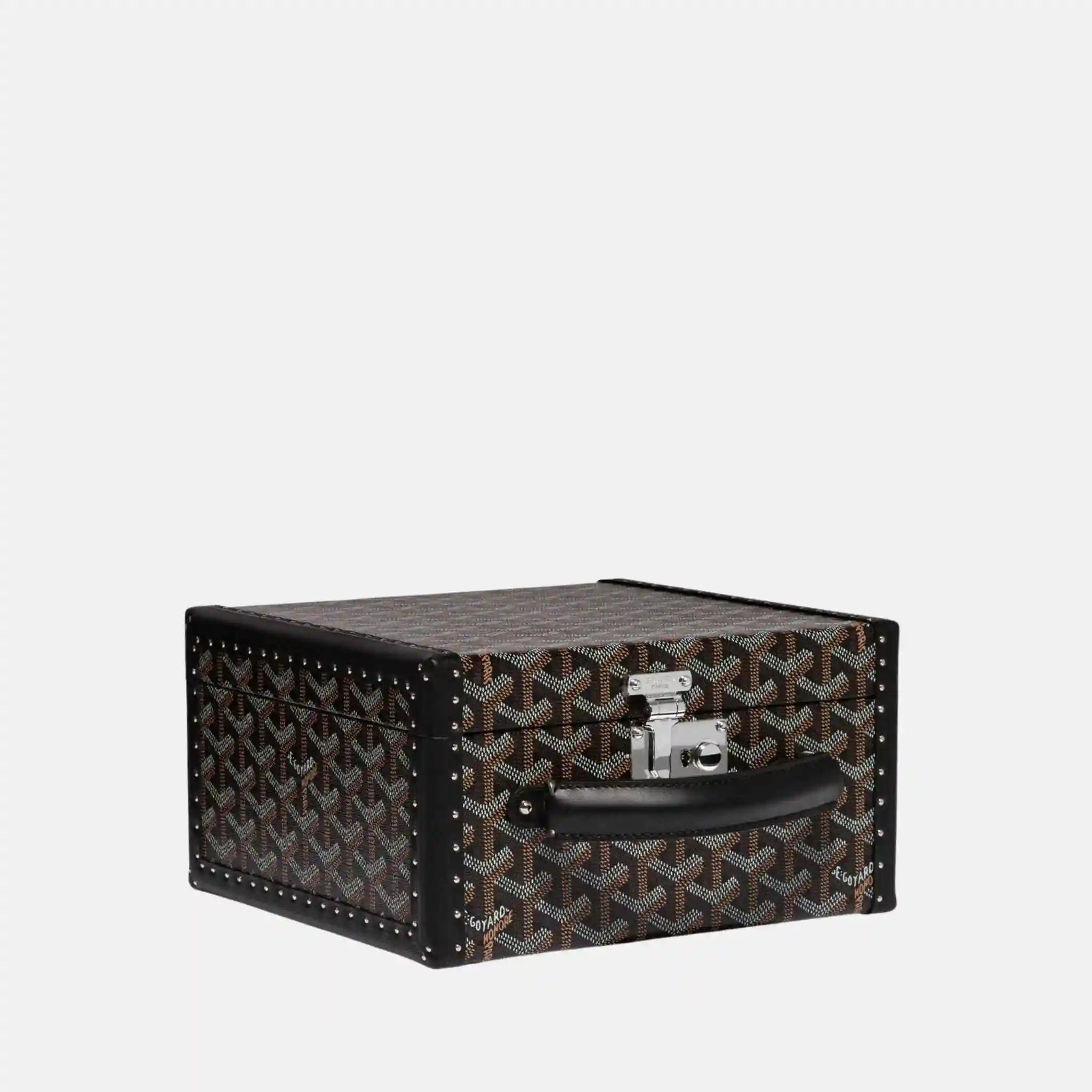 Goyard Joux 6 Watch Case, Black, Front