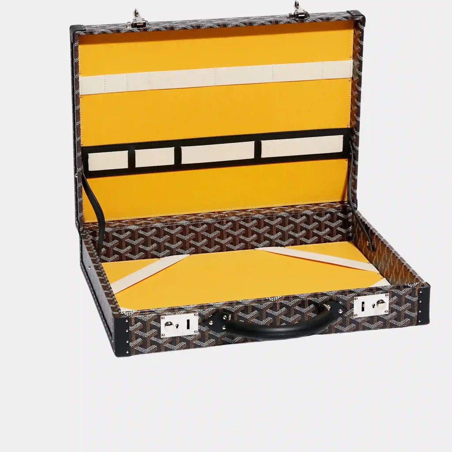 Goyard Manoir PM Document Case, Black, Inside View