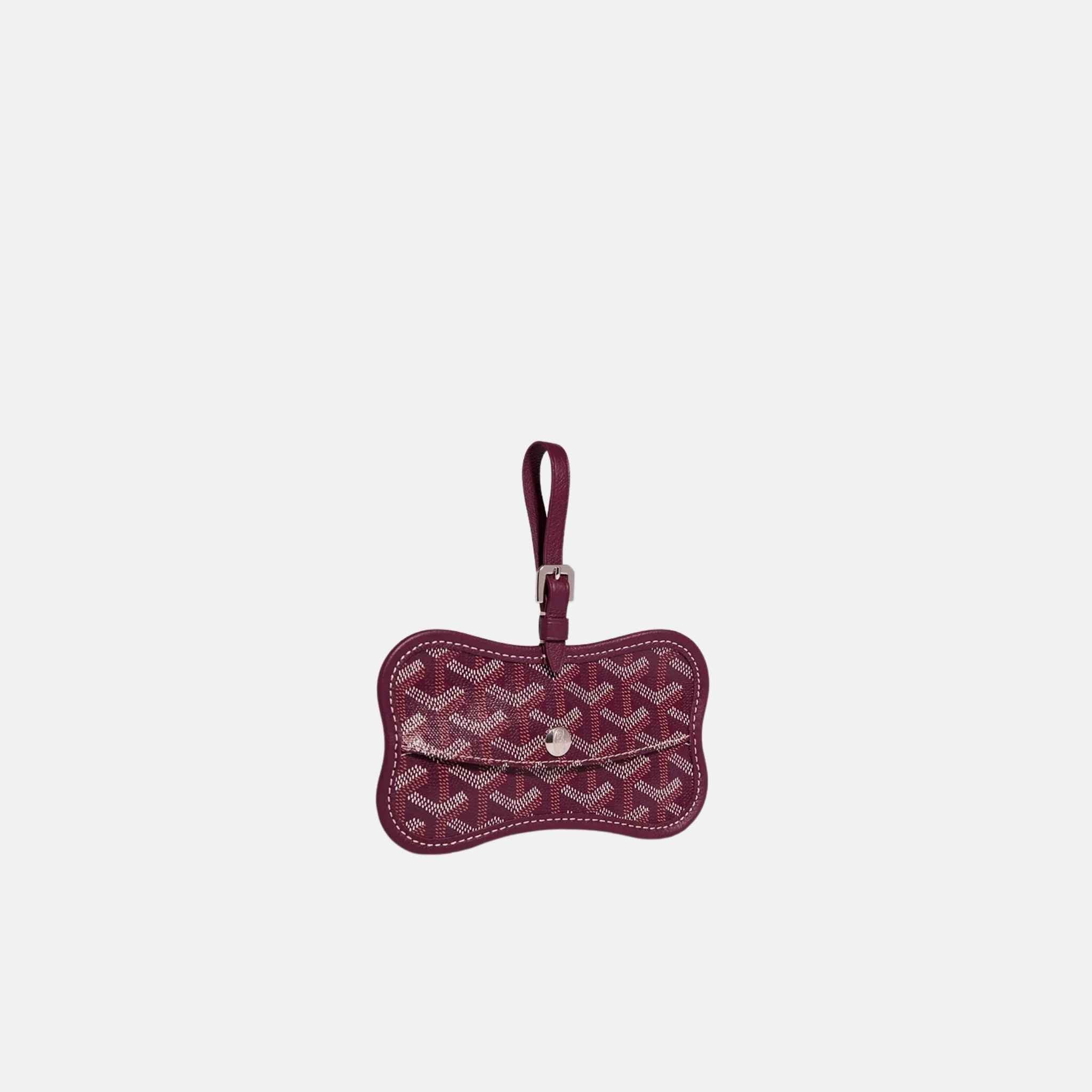 Goyard Os Grey Luxury Dog Pocket, Burgundy, Front