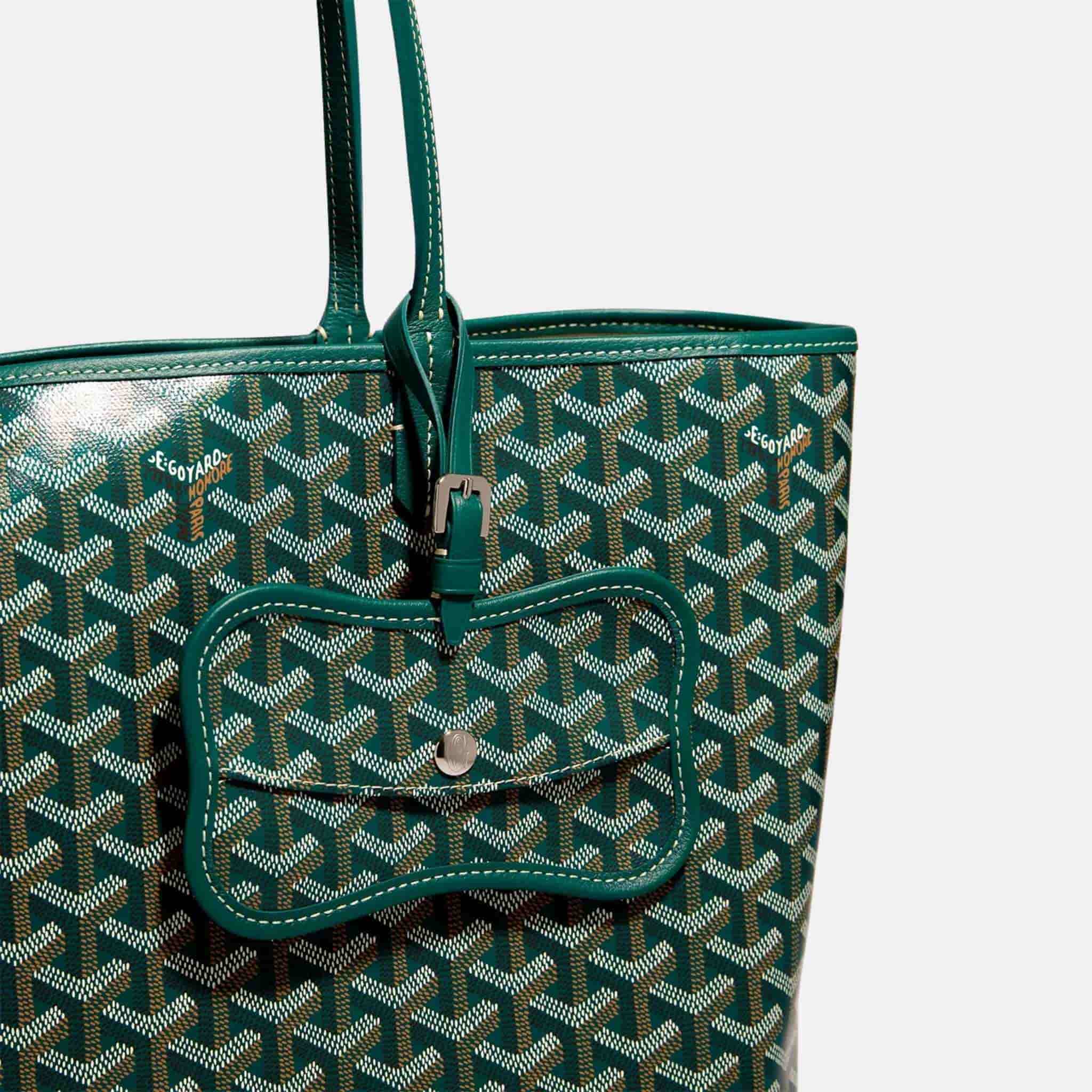 Goyard Os Grey Luxury Dog Pocket, Green, Close