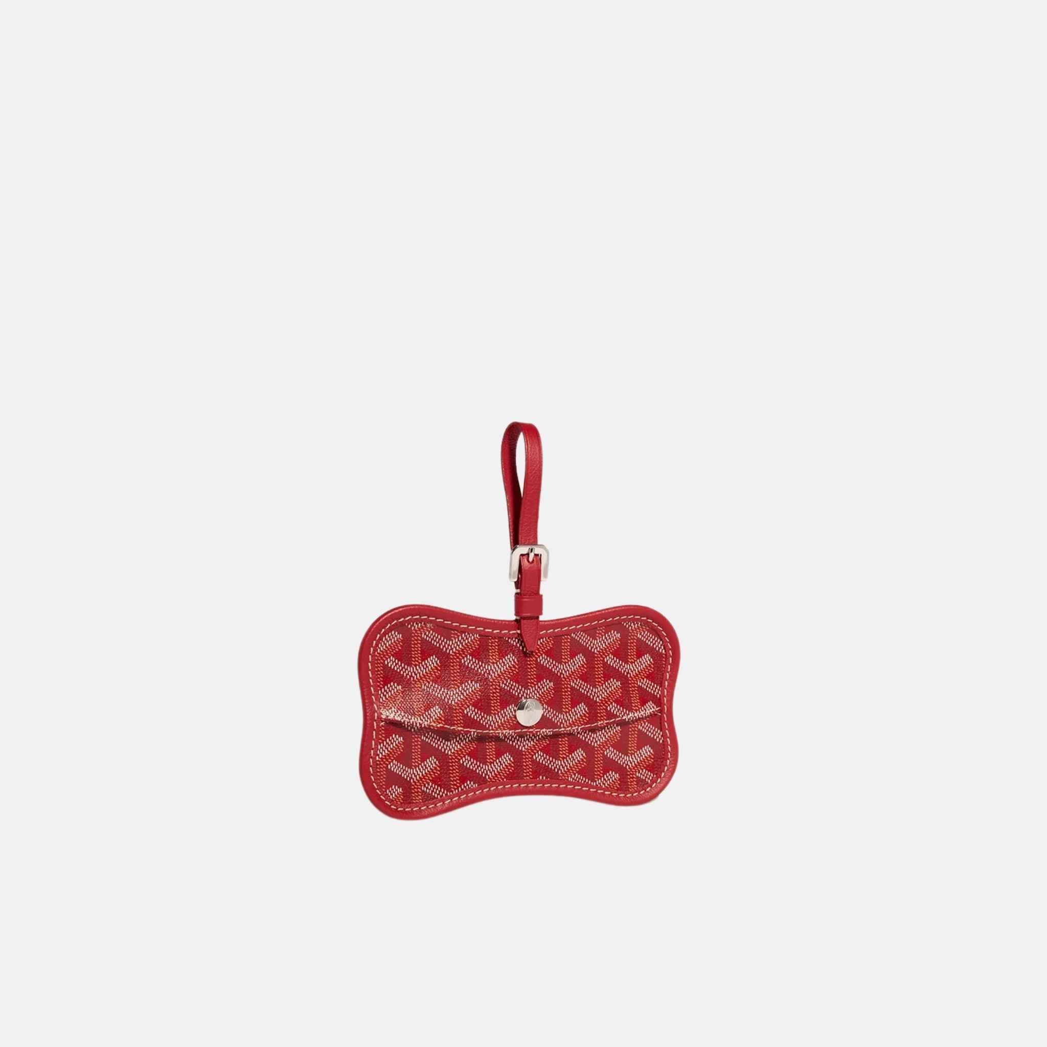 Goyard Os Grey Luxury Dog Pocket, Red, Front