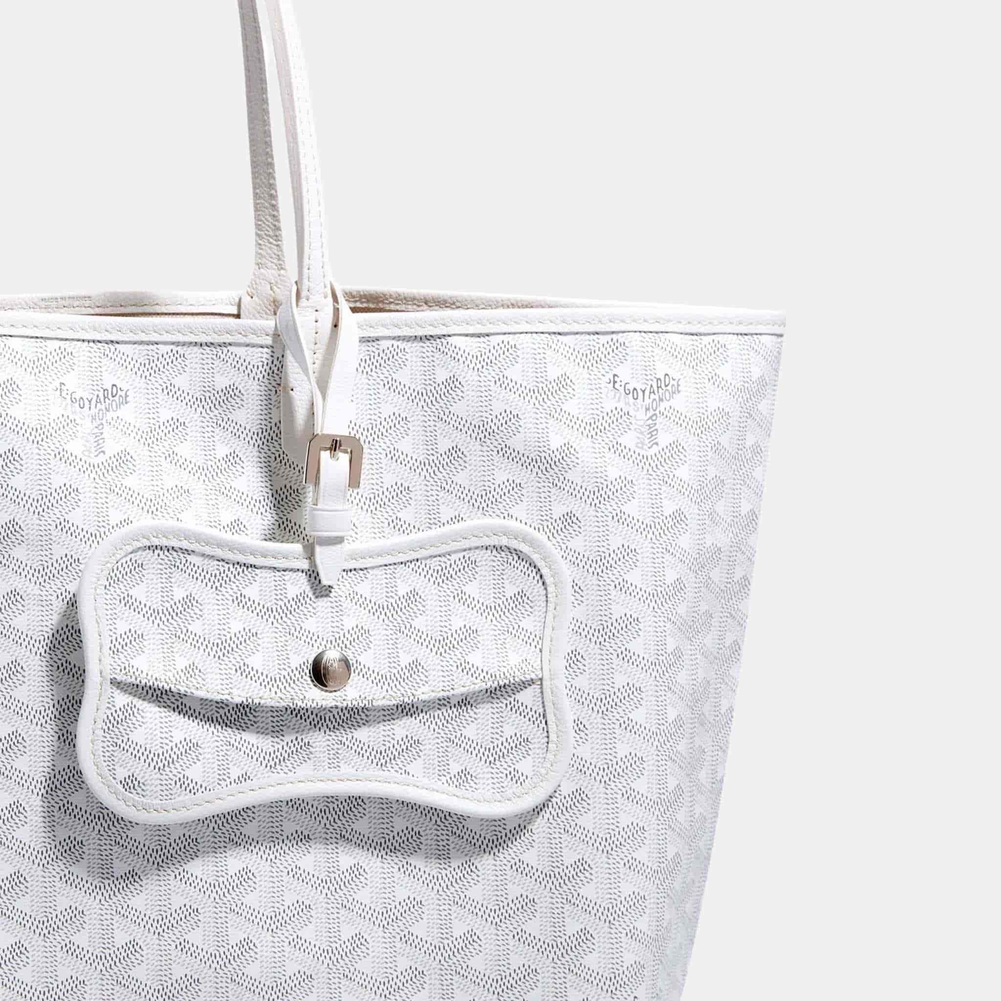 Goyard Os Grey Luxury Dog Pocket, White, Close