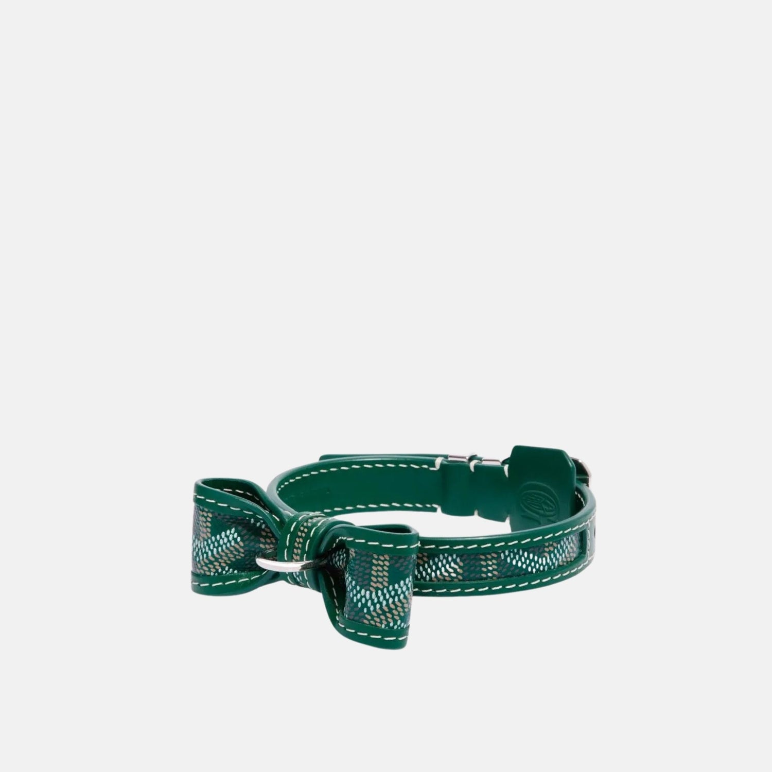 Goyard Oscar Luxury Collar For Cats And Small Dogs, Green, Front