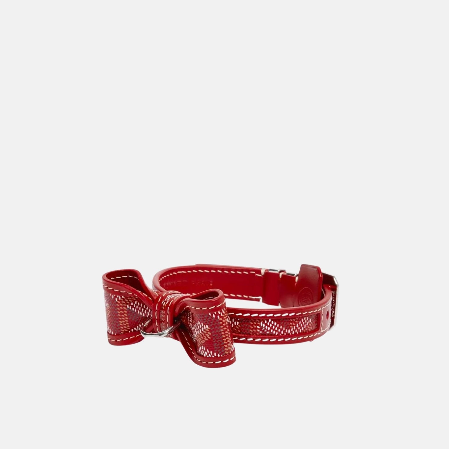 Goyard Oscar Luxury Collar For Cats And Small Dogs, Red, Front