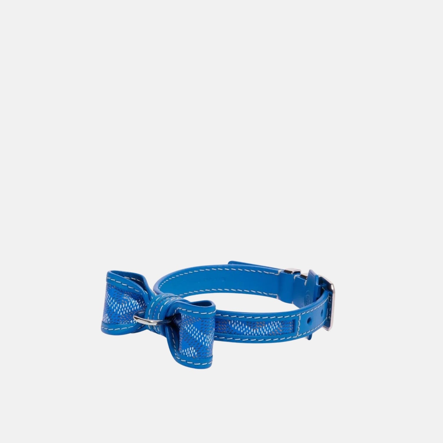Goyard Oscar Luxury Collar For Cats And Small Dogs, Sky Blue, Front