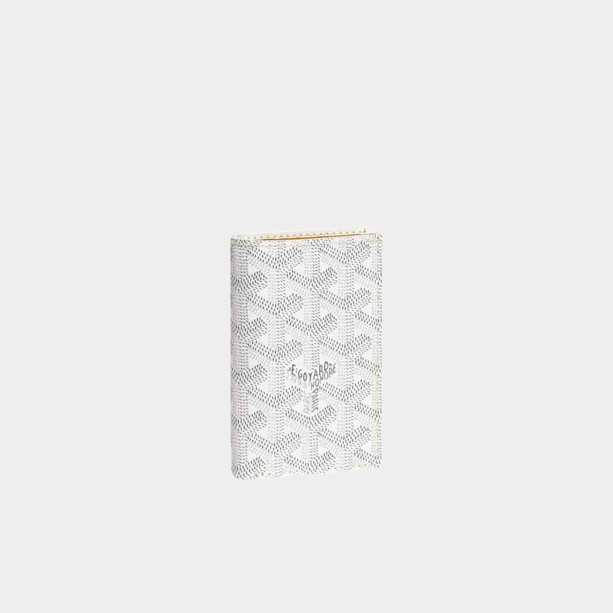 Goyard Saint-Pierre Card Wallet, white, Front