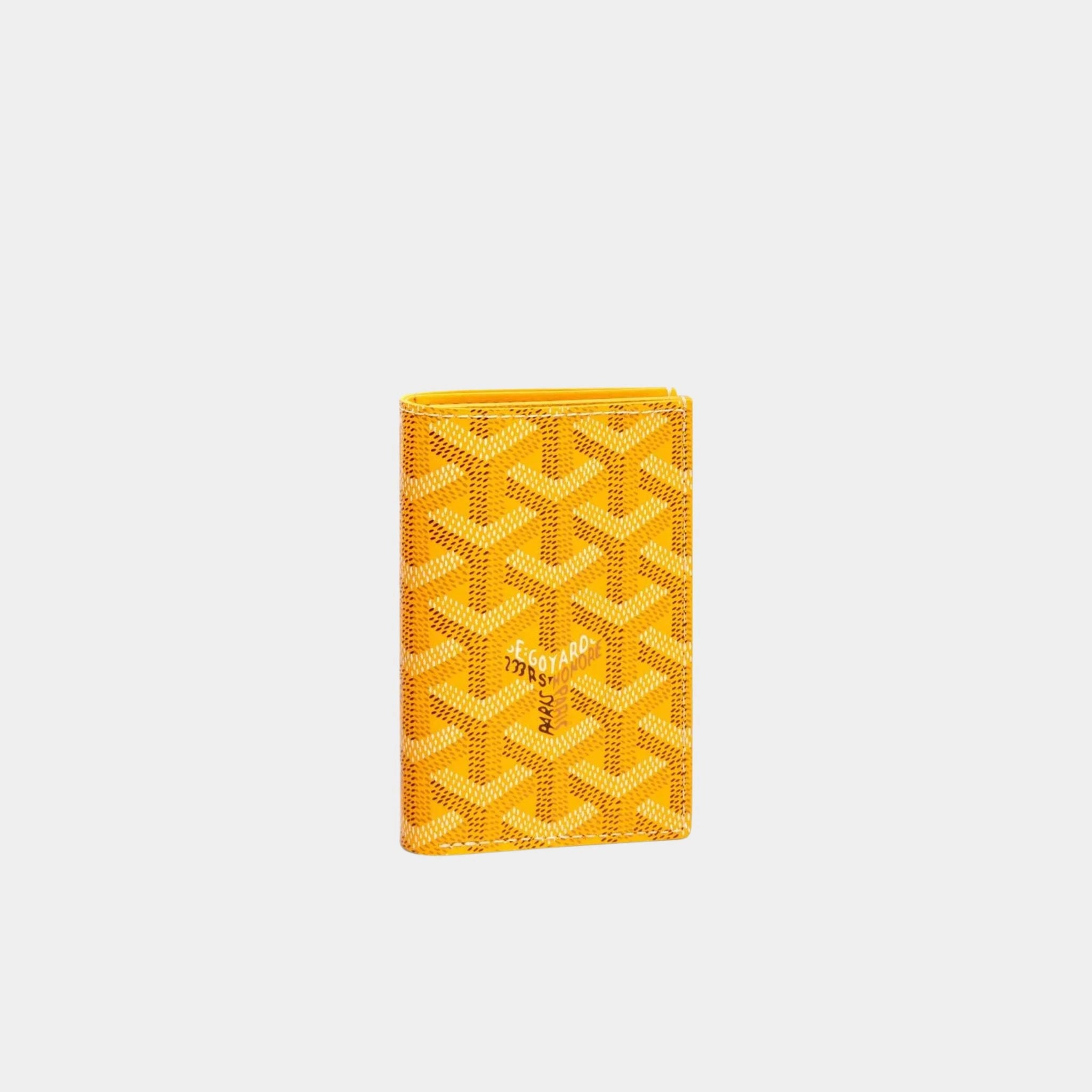 Goyard Saint Pierre Card Wallet, Yellow
