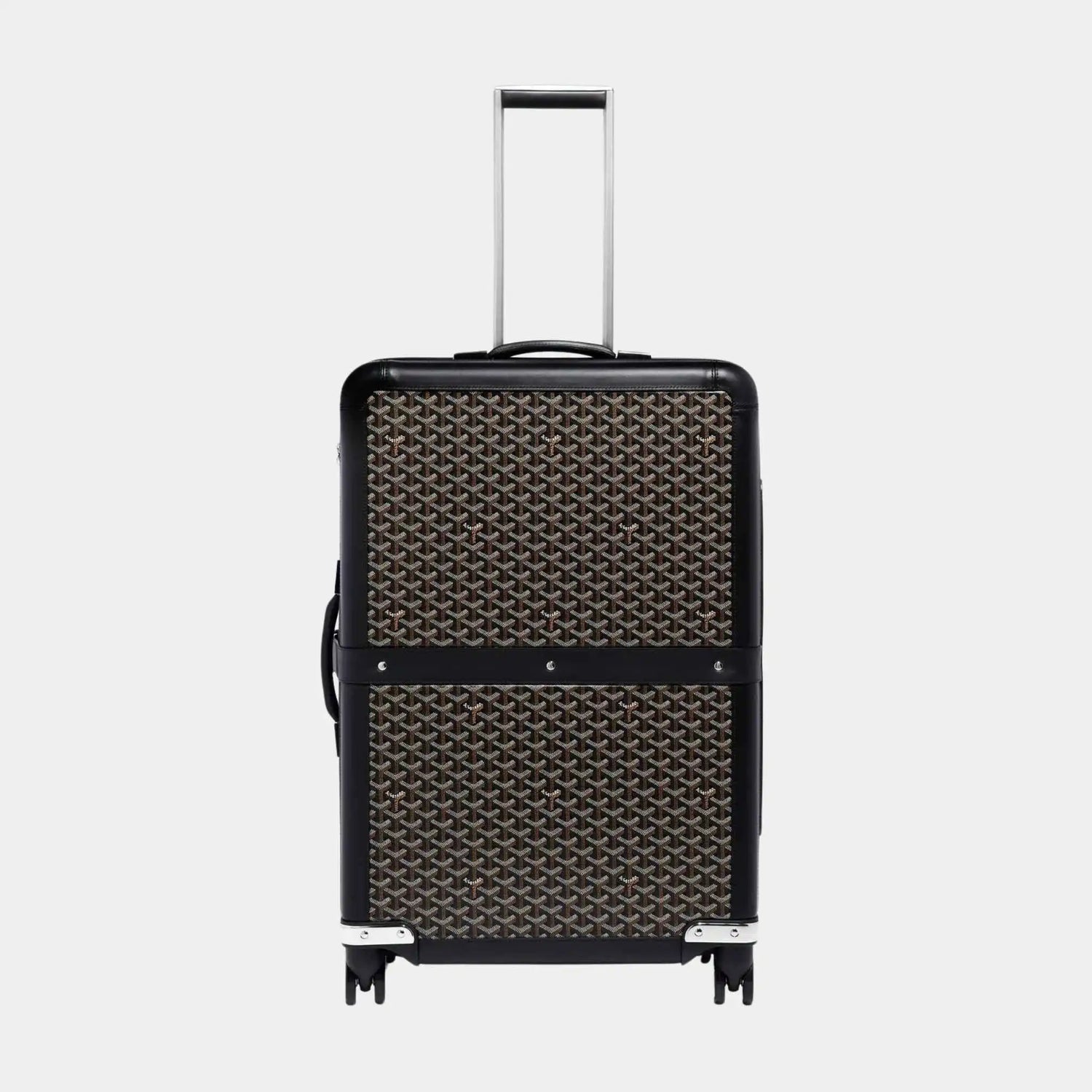 Goyard Satolas GM Rolling Suitcase, Black, Front