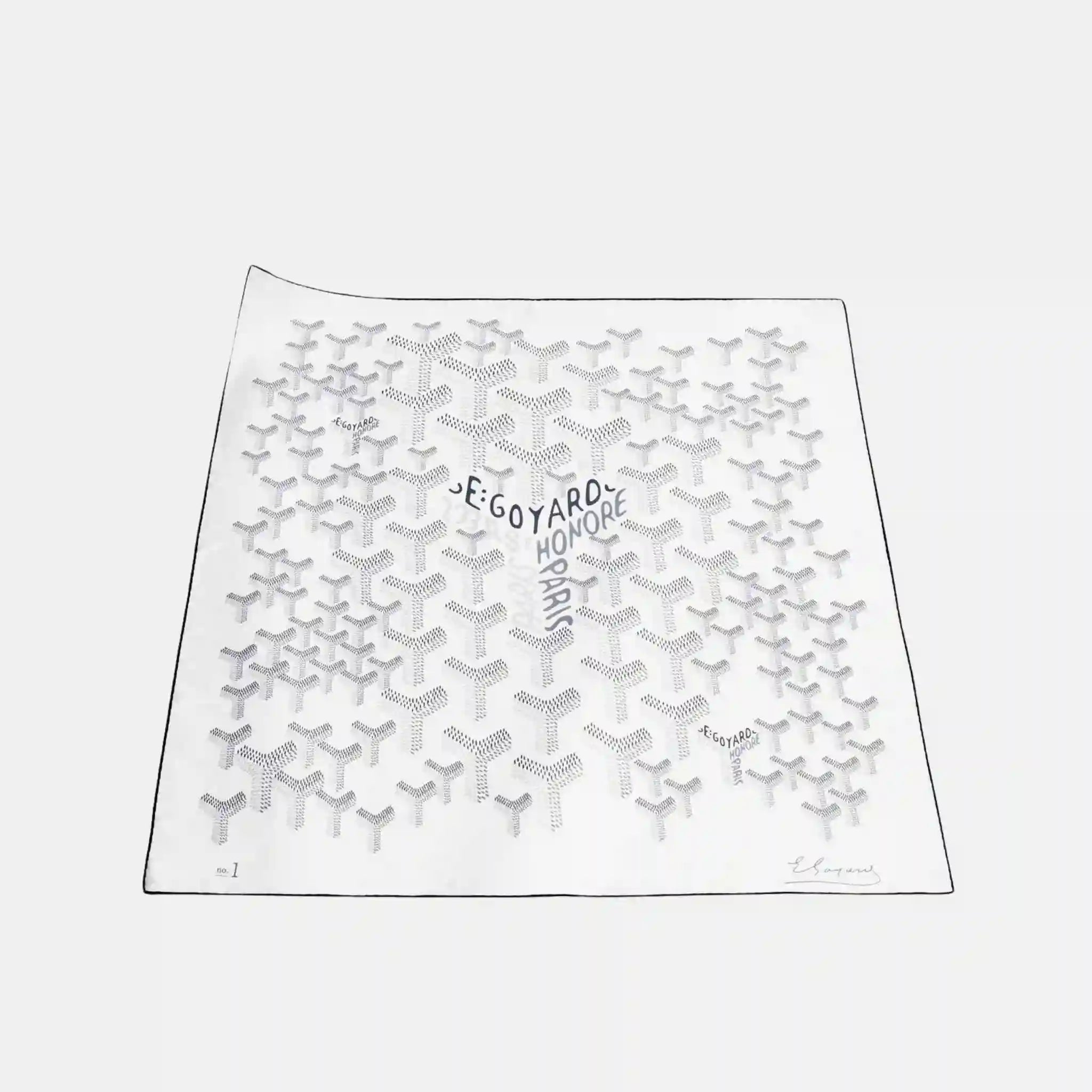 Goyard Scarf No 1, White