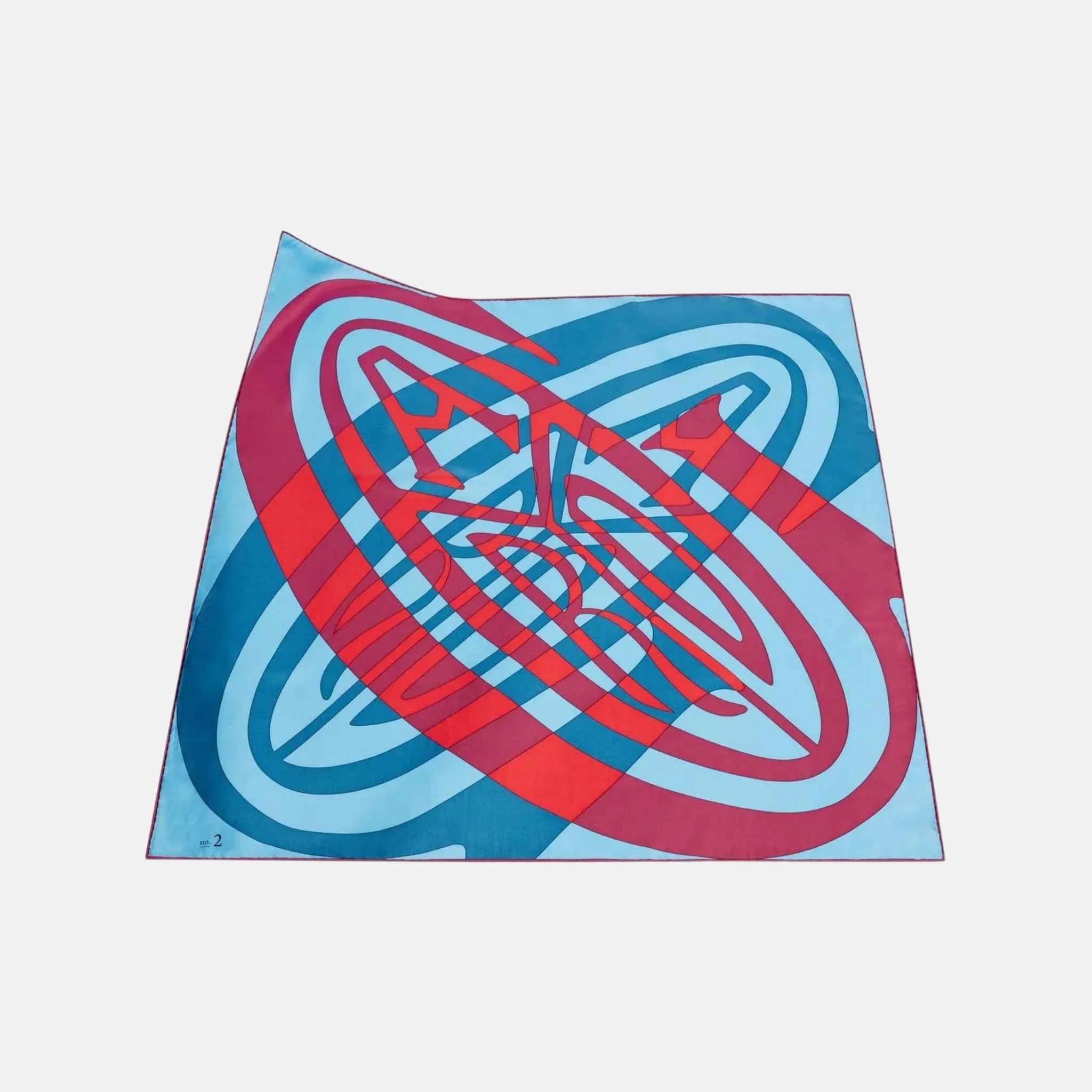 Goyard Scarf No 2, Sky Blue and Red