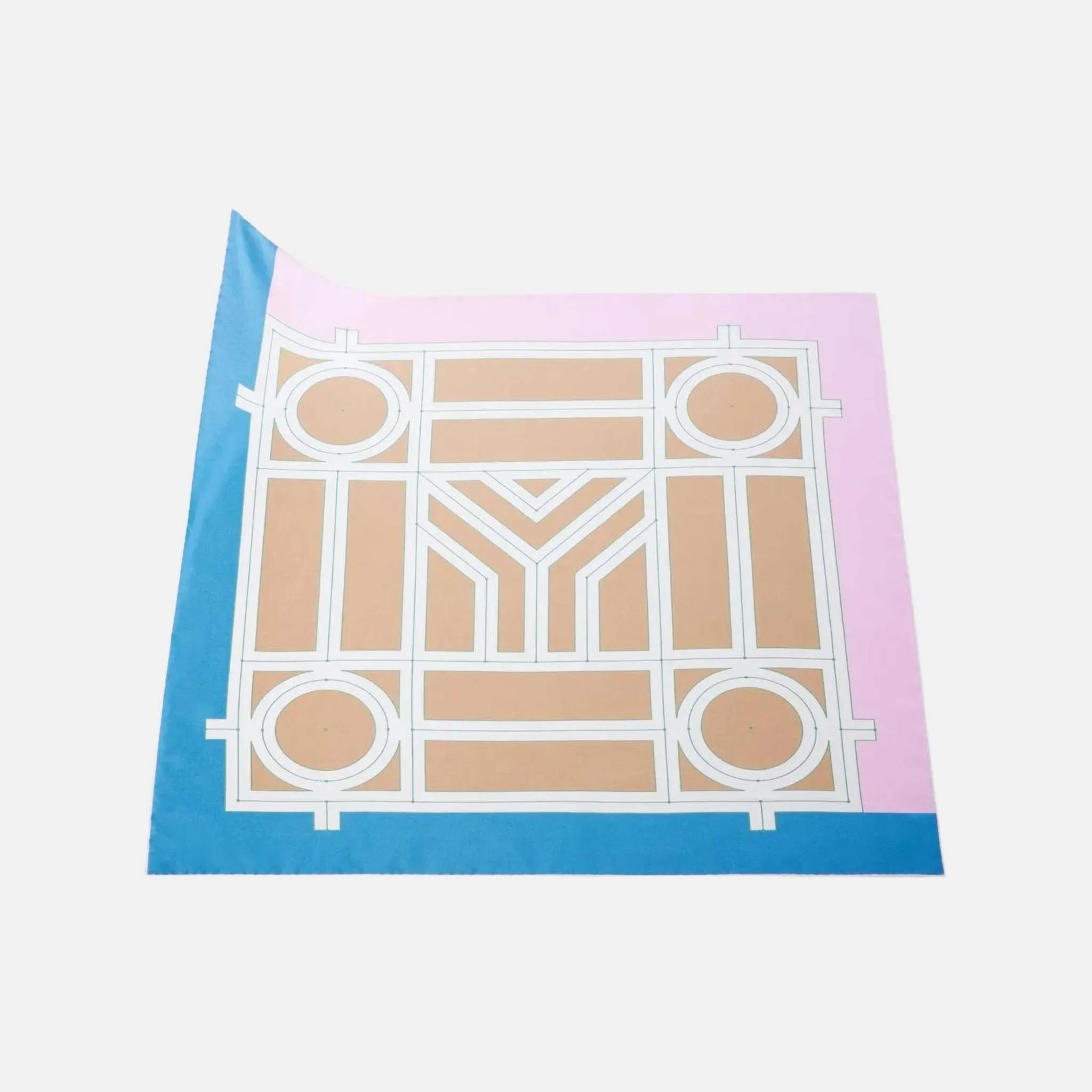 Goyard Scarf No 4, Pink and Red, Back