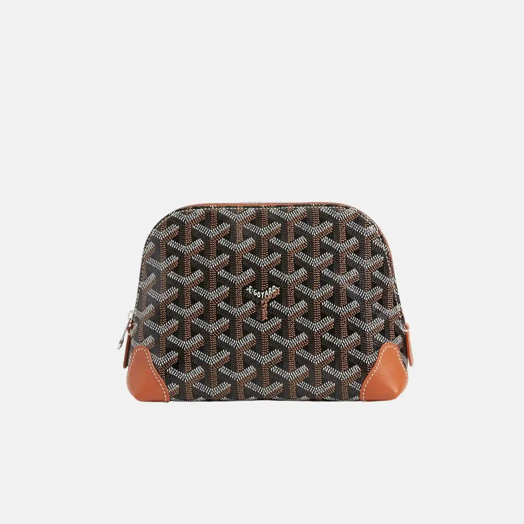 Goyard Vendome Cosmetic Pouch, Black and Tan