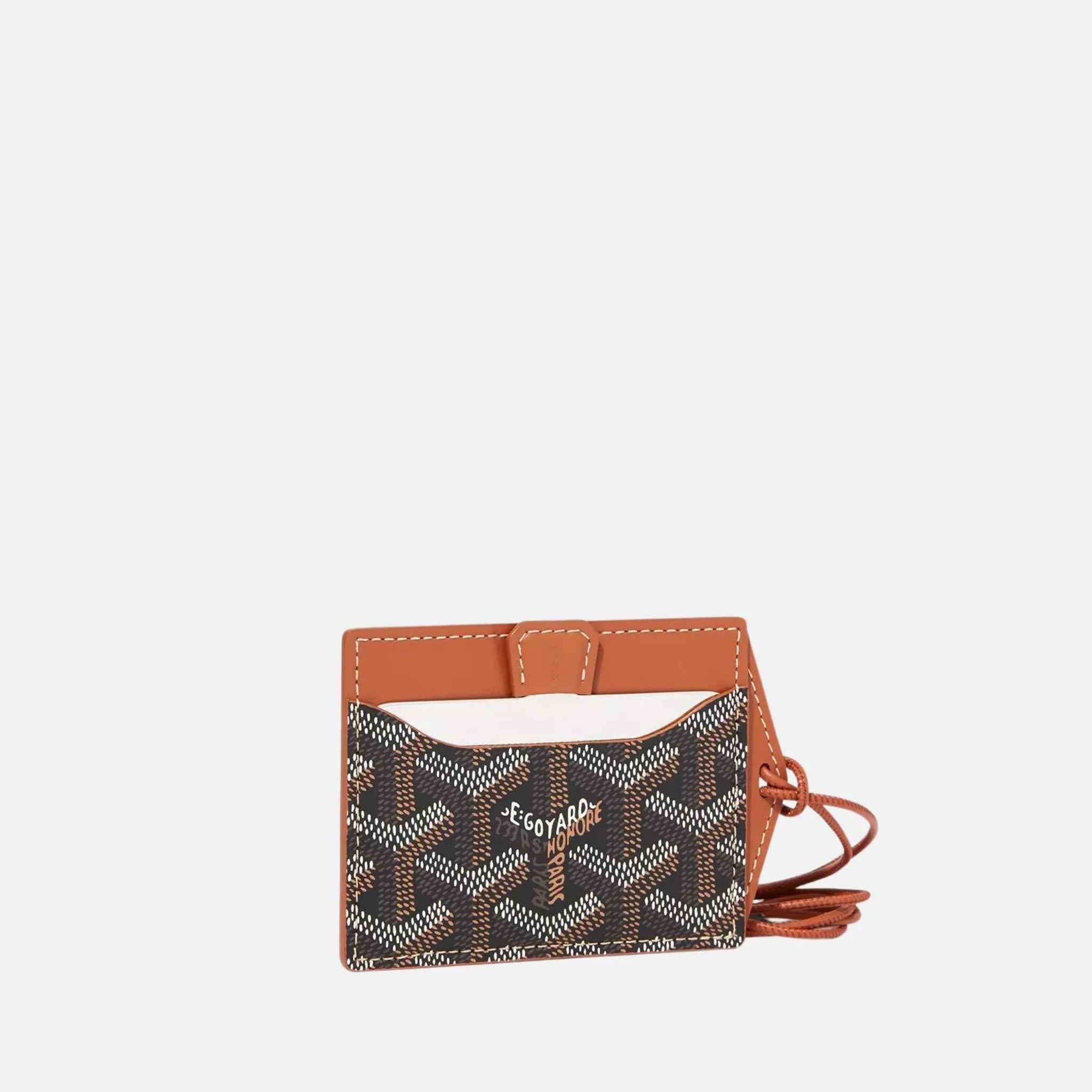 Goyard Venus Bag Mirror, Black and Tan, Front