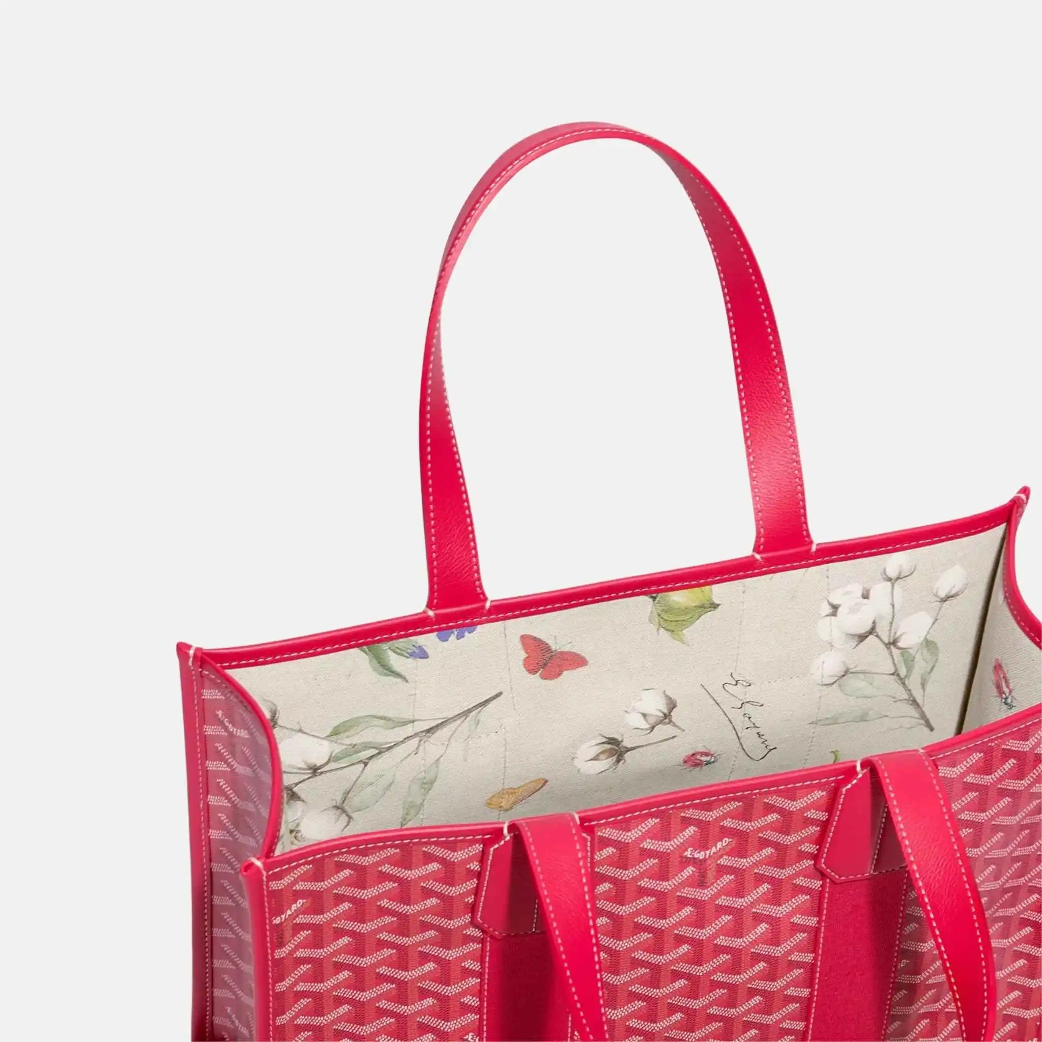 Goyard Villette Tote Bag PM Limited Edition, Fuchsia, Inside