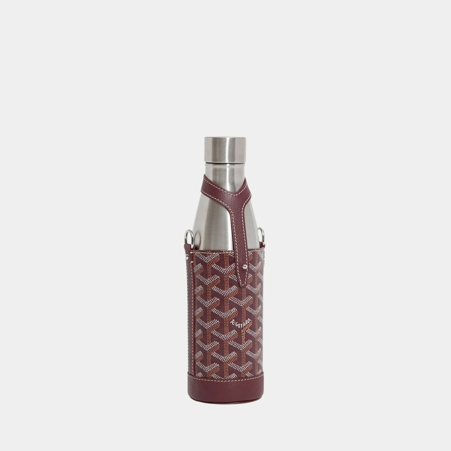 Goyard Yonne MM Case and Flask, Burgundy