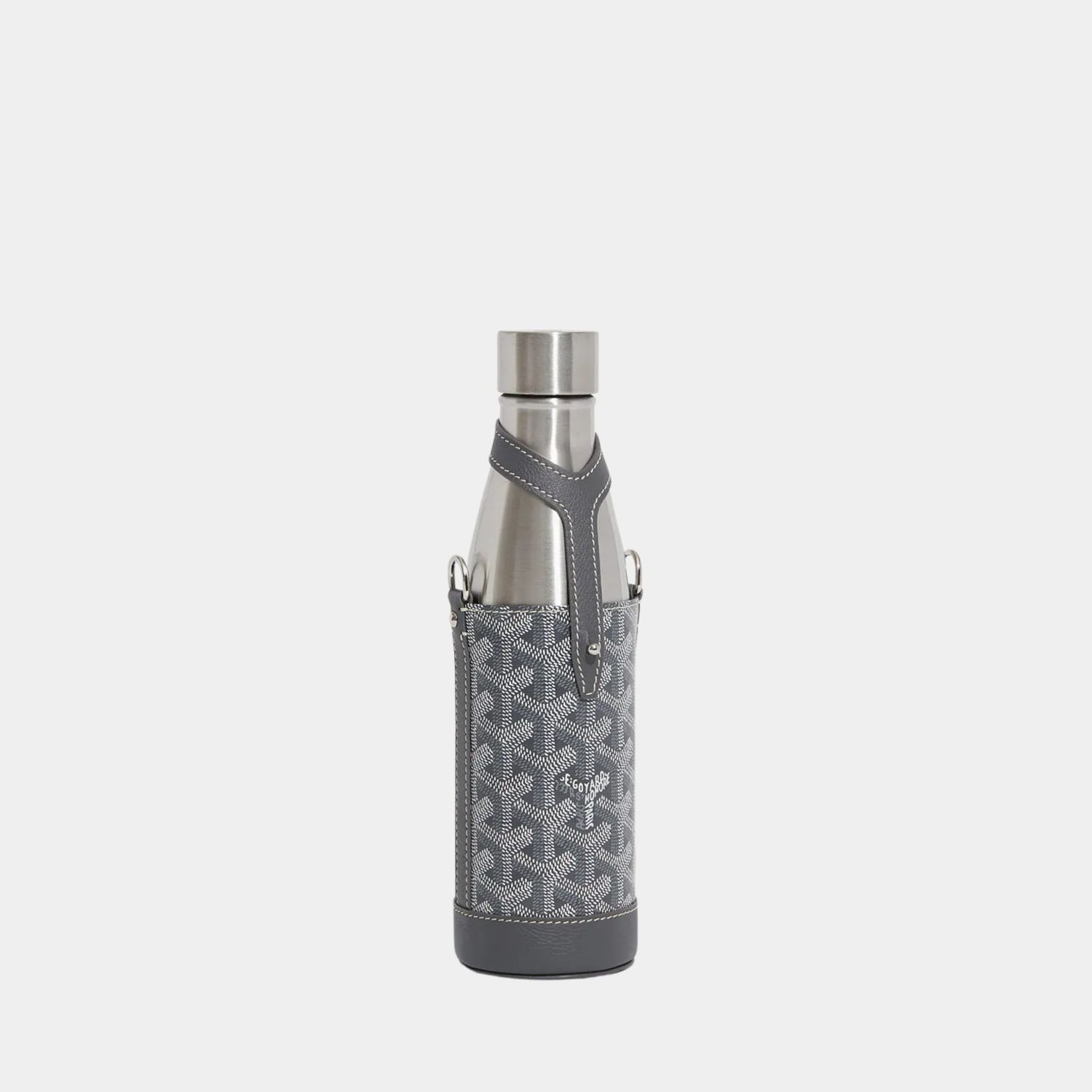 Goyard Yonne MM Case and Flask, Grey