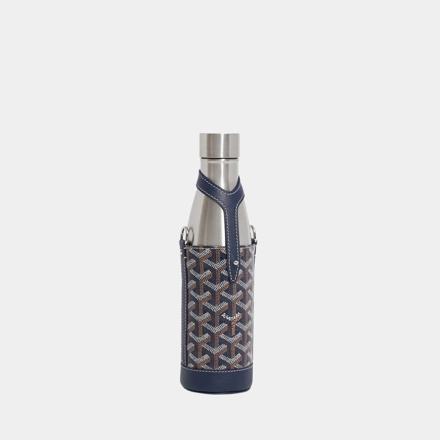 Goyard Yonne MM Case and Flask, Navy Blue