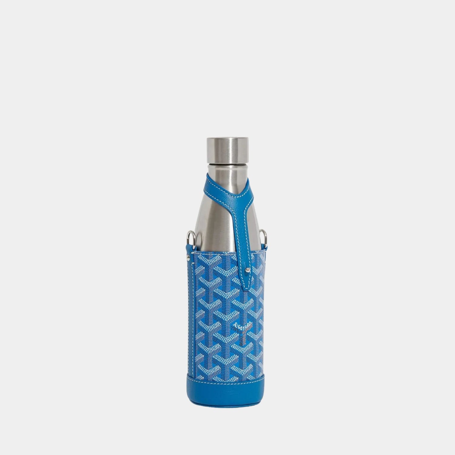 Goyard Yonne MM Case and Flask, Sky Blue