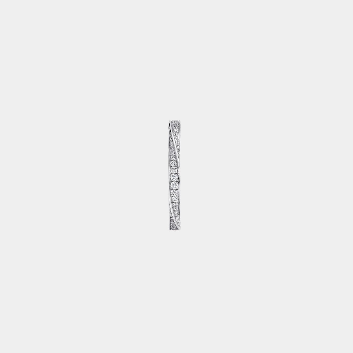 Graff Spiral Pavé Diamond Band White Gold, Side