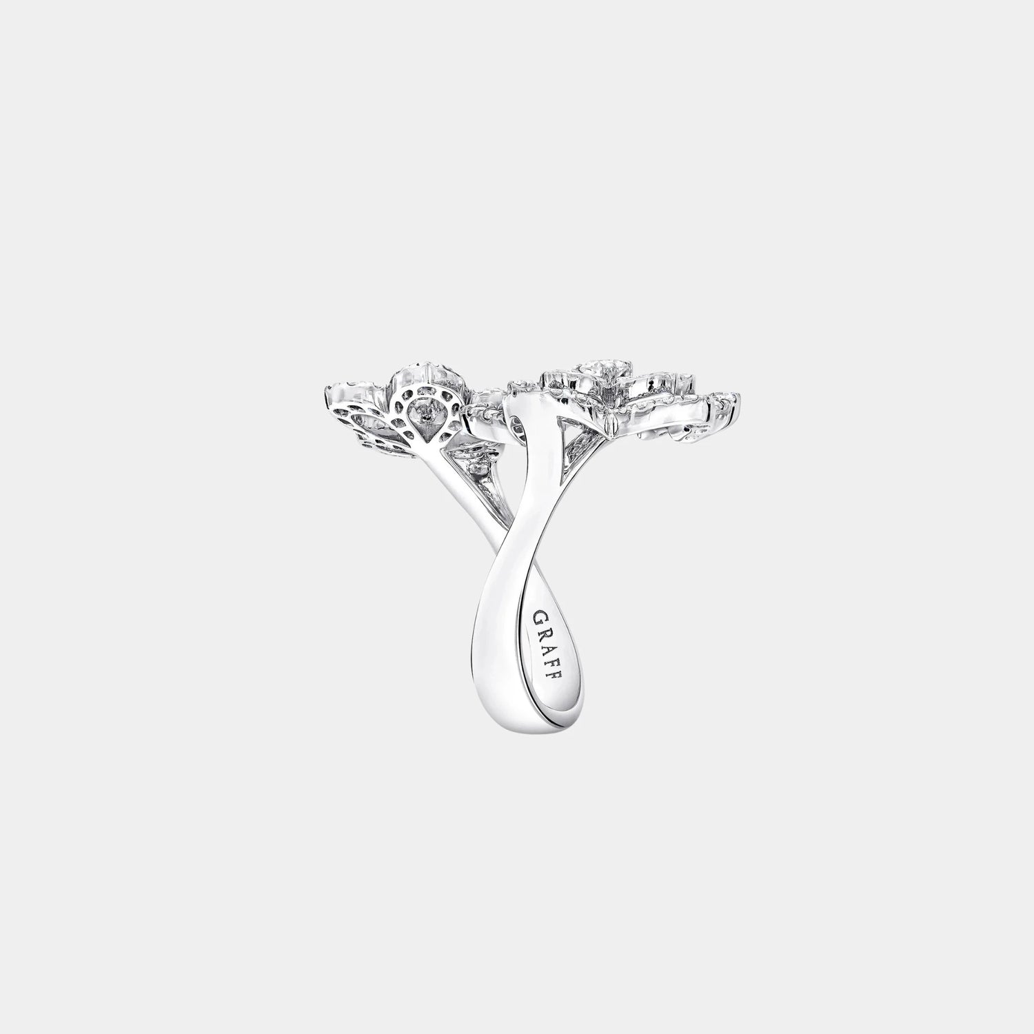Graff Wild Flower Double Diamond Ring, Side