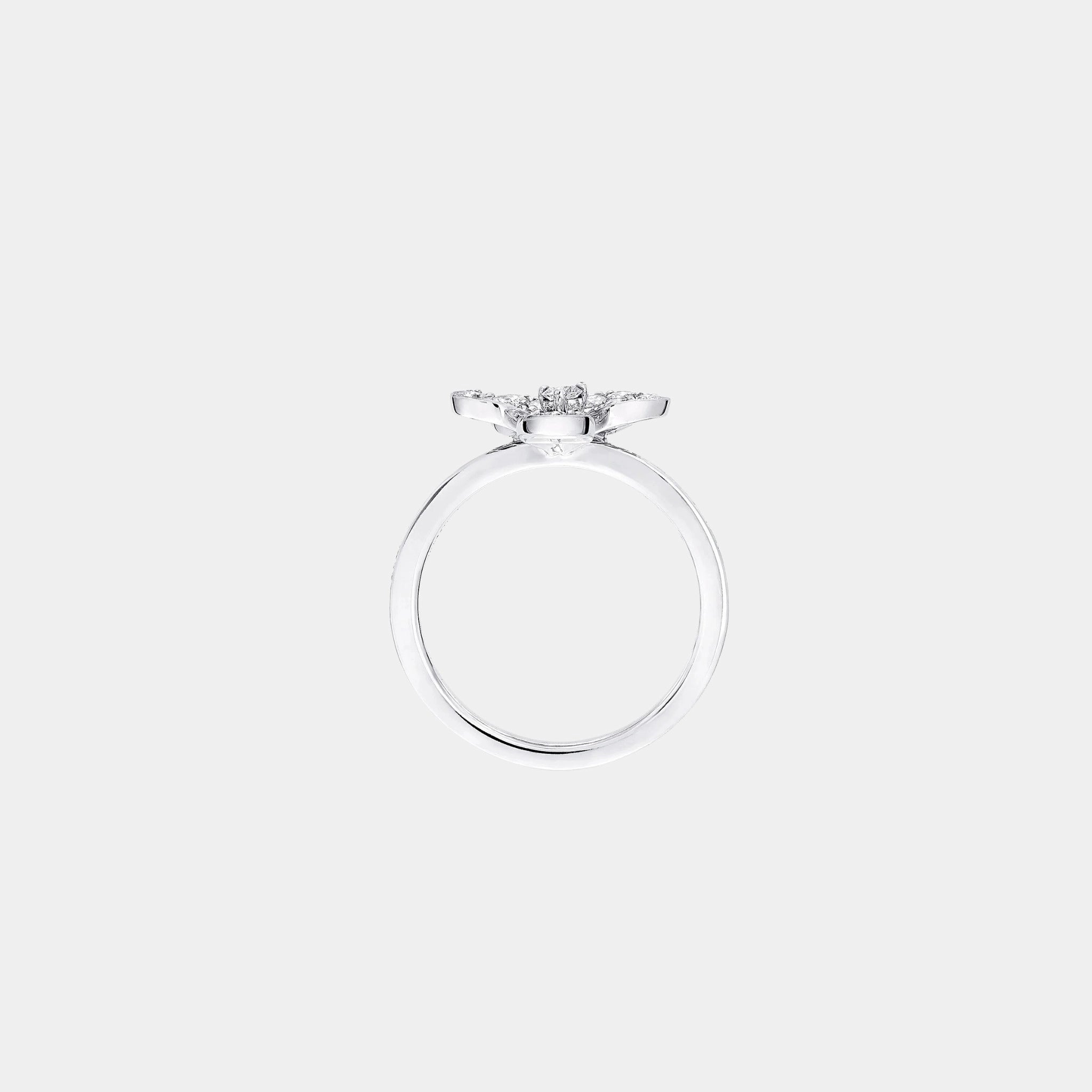 Graff Wild Flower Pavé Diamond Ring, Front