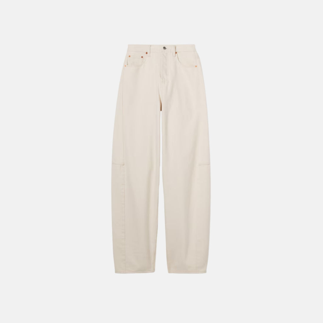 Gucci Balloon Denim Pant, Ecru, Front
