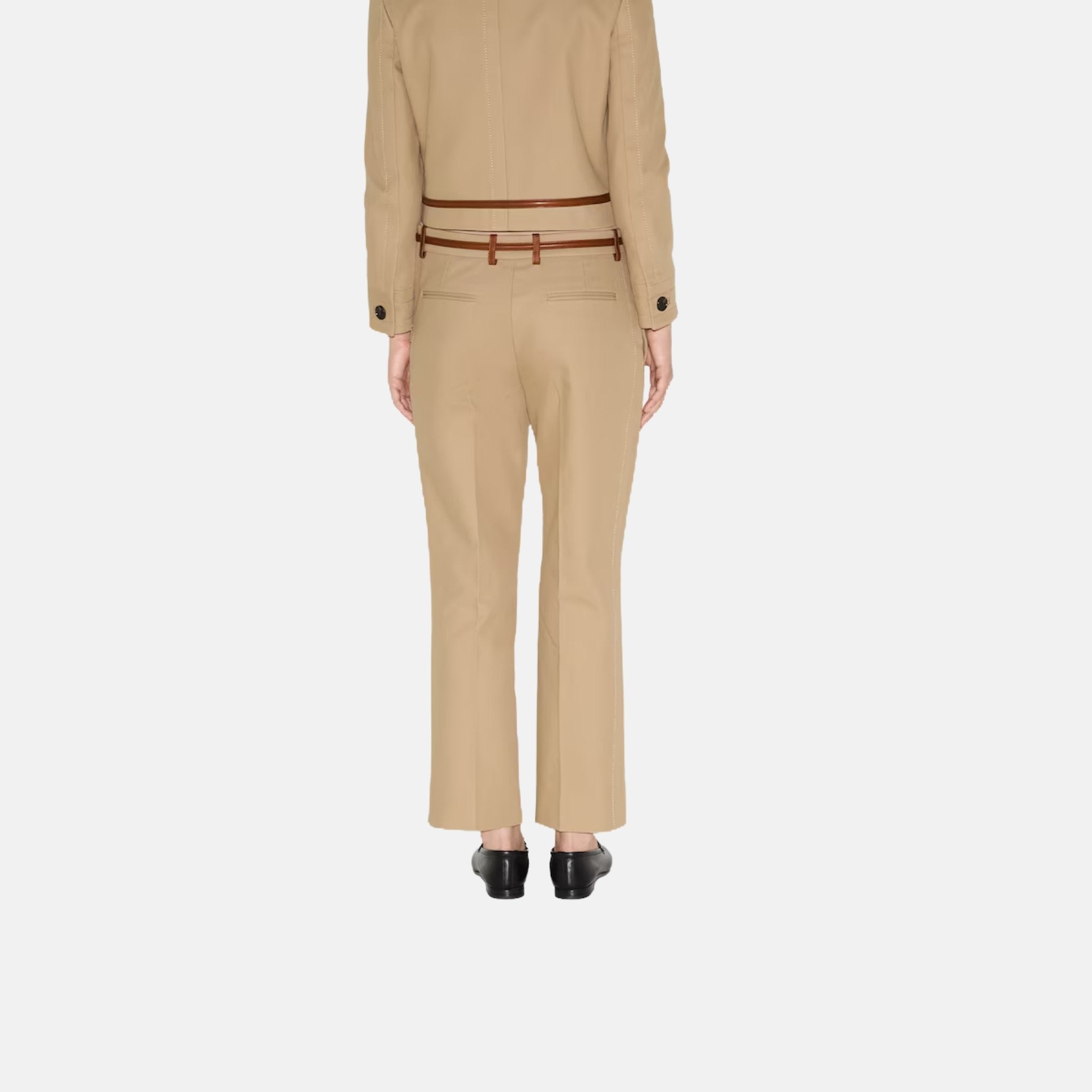 Gucci Cotton Drill Trousers With Horsebit, Back