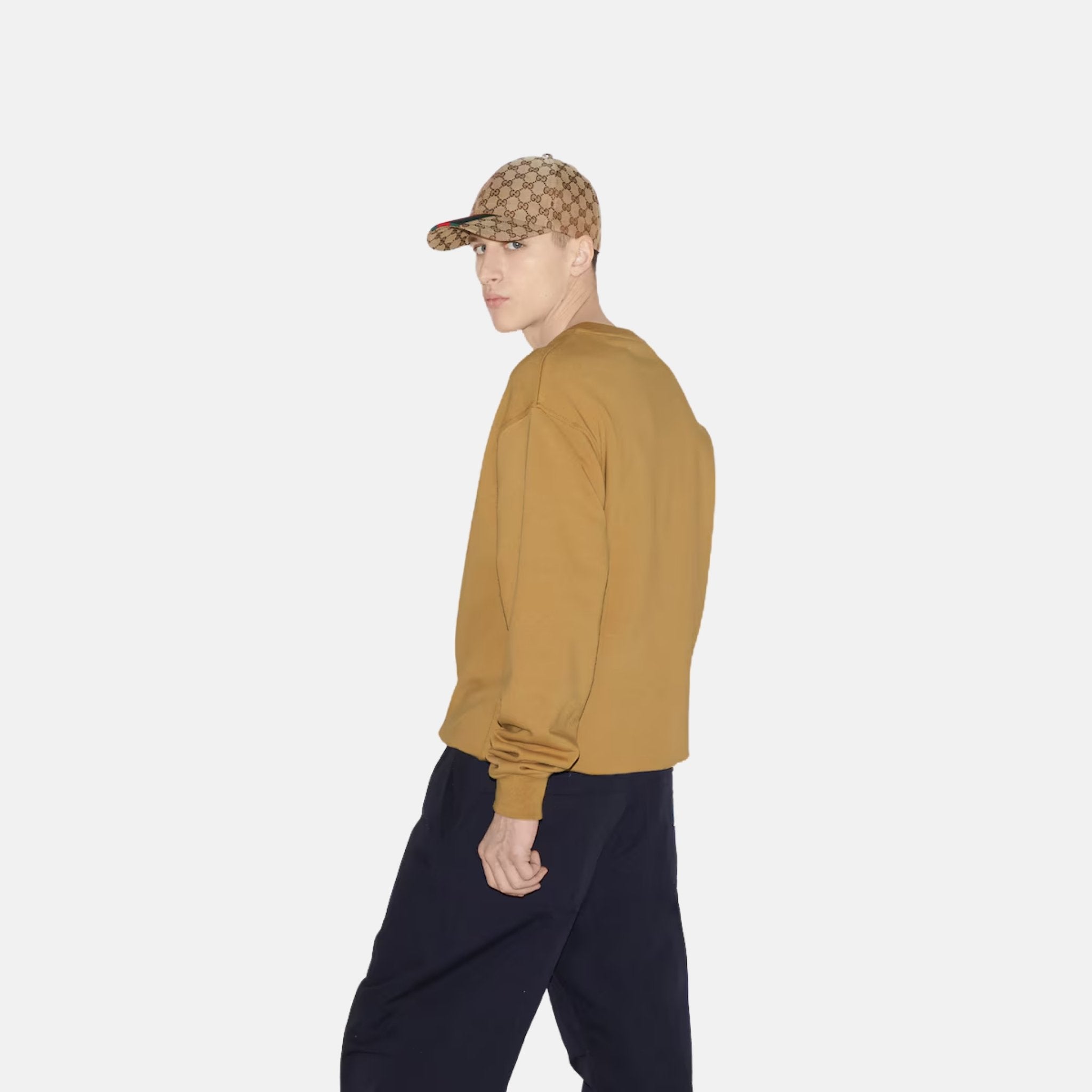Gucci Cotton Jersey Sweatshirt With Web Print, Back