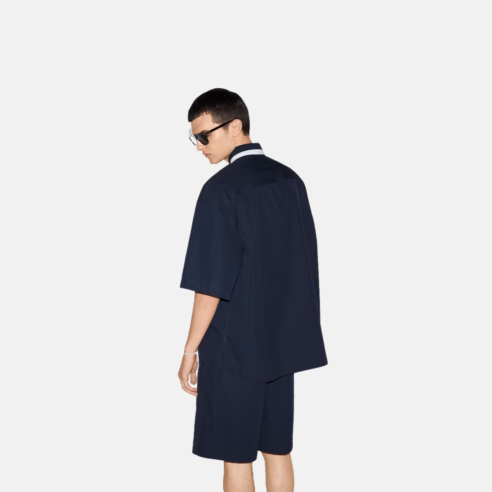 Gucci Cotton Poplin Shirt With Gucci Logo, Back